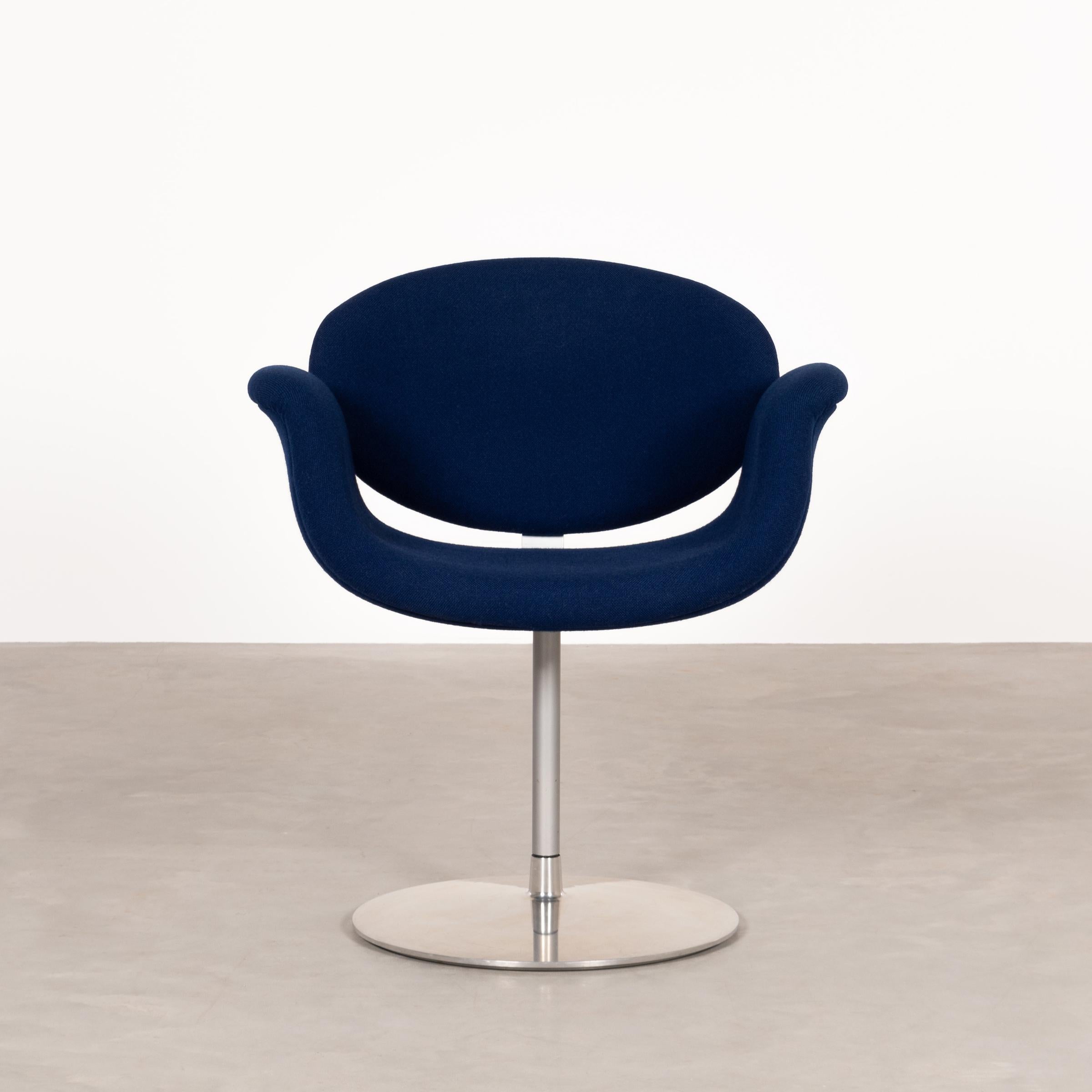 Pierre Paulin Little Tulip Dining Chair in Blue Fabric for Artifort, Netherlands 10