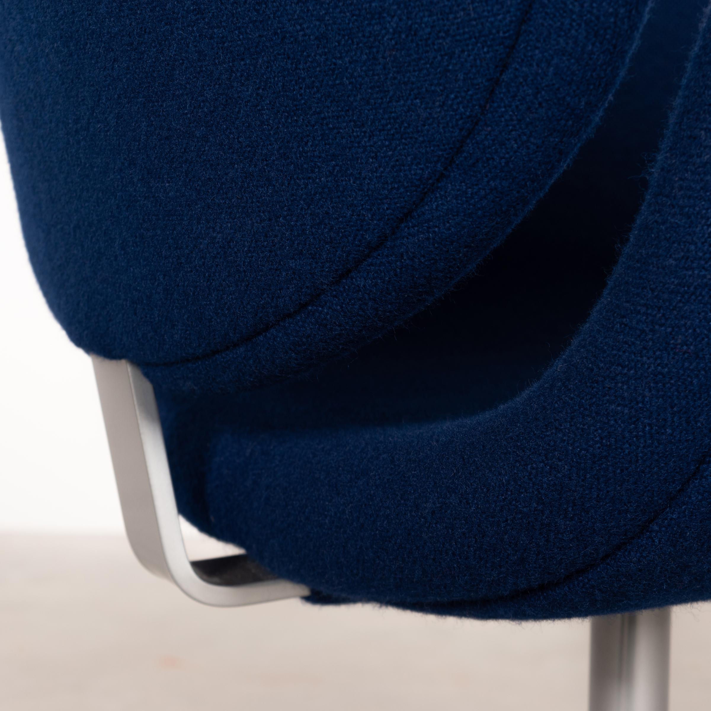 Pierre Paulin Little Tulip Dining Chair in Blue Fabric for Artifort, Netherlands 1