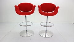 Pierre Paulin "Little Tulip" Ensemble de 2 tabourets de bar pivotants pour Artifort