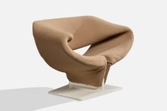 Pierre Paulin, Lounge Chair, Fabric, Wood, Netherlands, 1960s