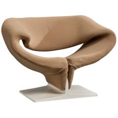 Pierre Paulin, Lounge Chair, Fabric, Wood, Netherlands, 1960s