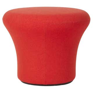 Rust Boucle Mushroom Ottoman at 1stDibs | rust colored ottoman