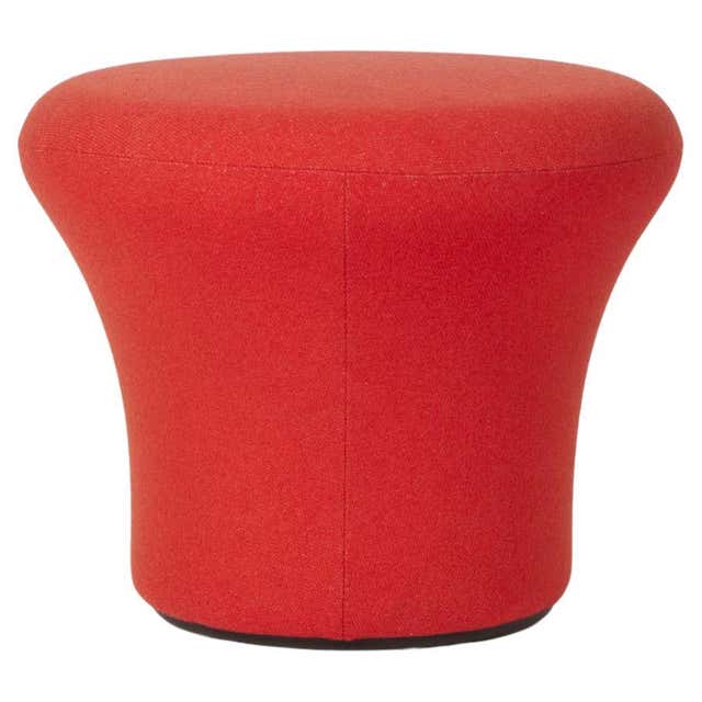 Rust Boucle Mushroom Ottoman at 1stDibs | rust colored ottoman