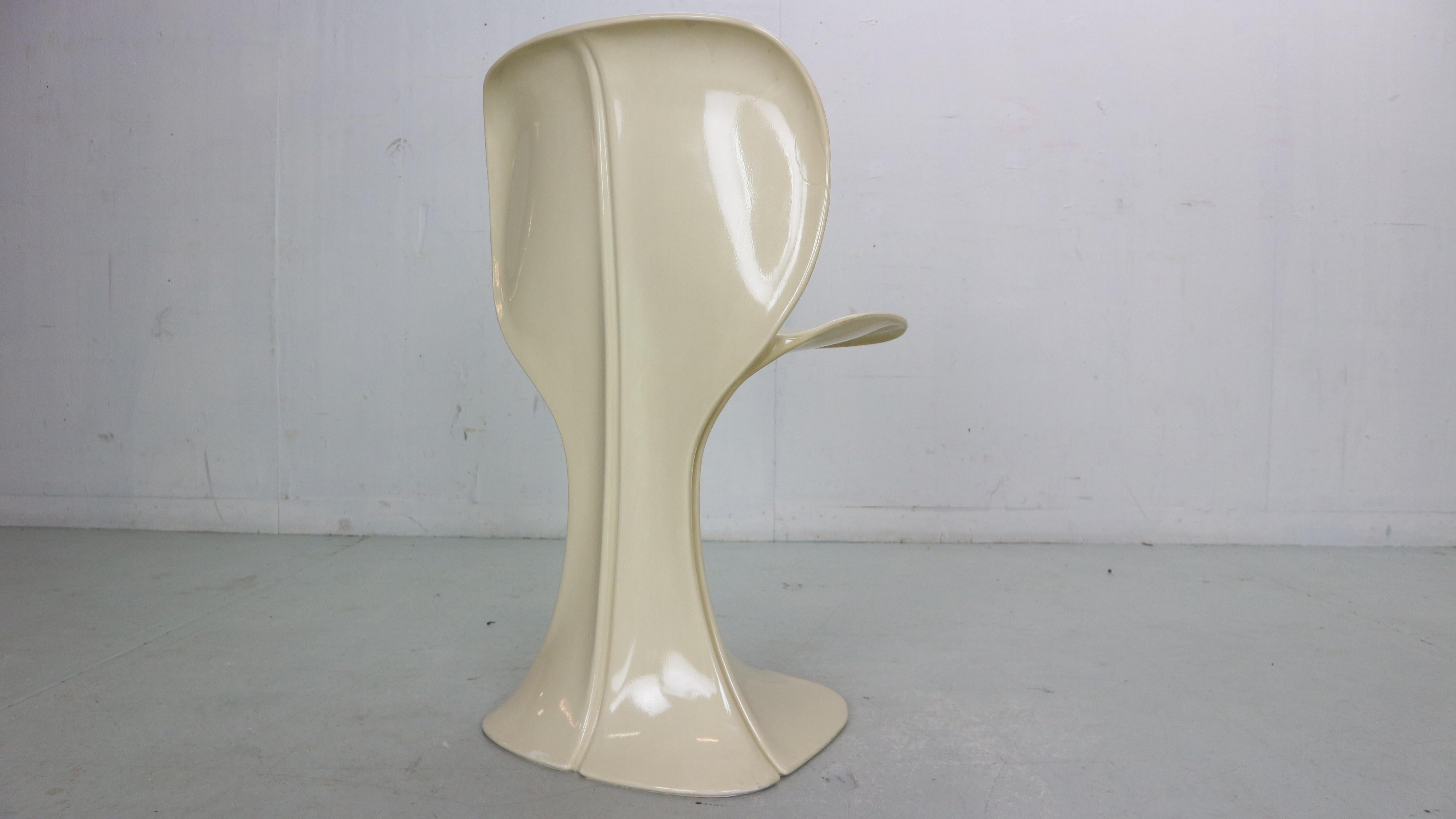 Metal Pierre Paulin Organic Flower Shape 8810 Chair for Boro Belgium, 1973