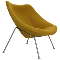 Pierre Paulin Oyster Lounge Chair, New Upholstery "F157" for Artifort, 1960s