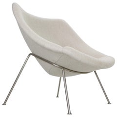 Chaise longue Pierre Paulin Oyster:: nouvelle tapisserie "F157" pour Artifort:: années 1960