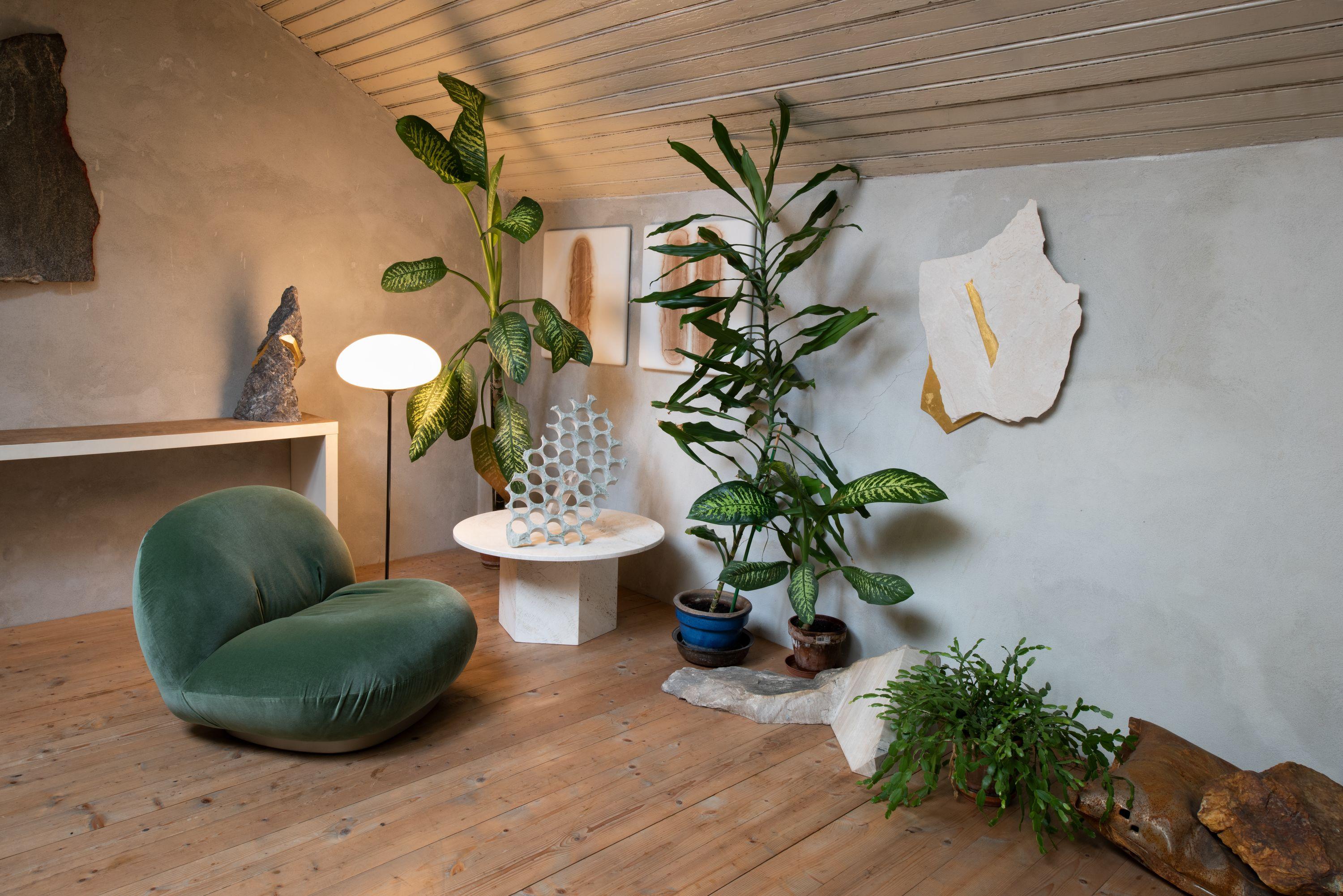Pierre Paulin Silla Pacha Lounge Tapizada en Vidar Kvadrat Boucle '0222 Algodón en venta
