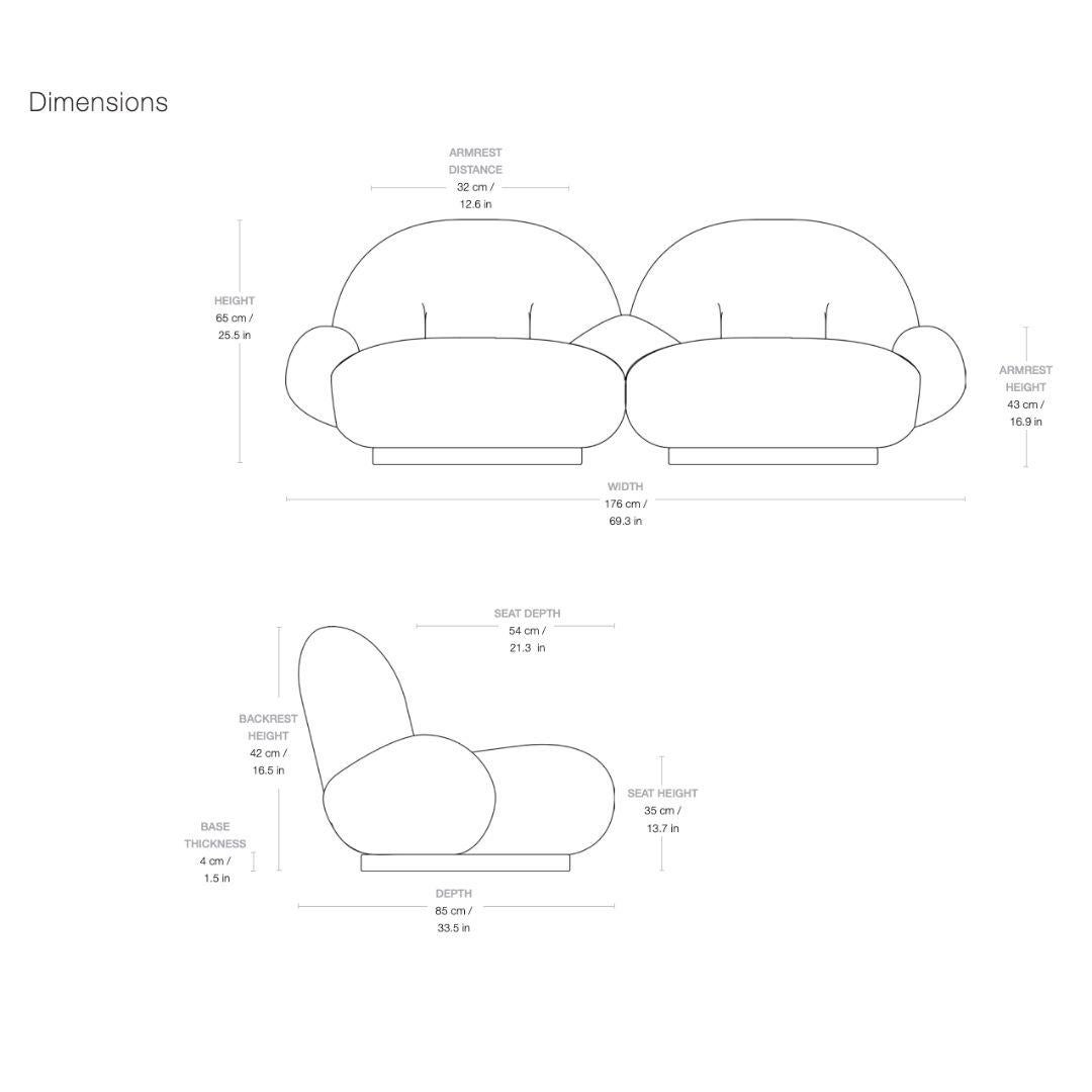 Steel Pierre Paulin 'Pacha' Two Seat Outdoor Sofa for Gubi For Sale