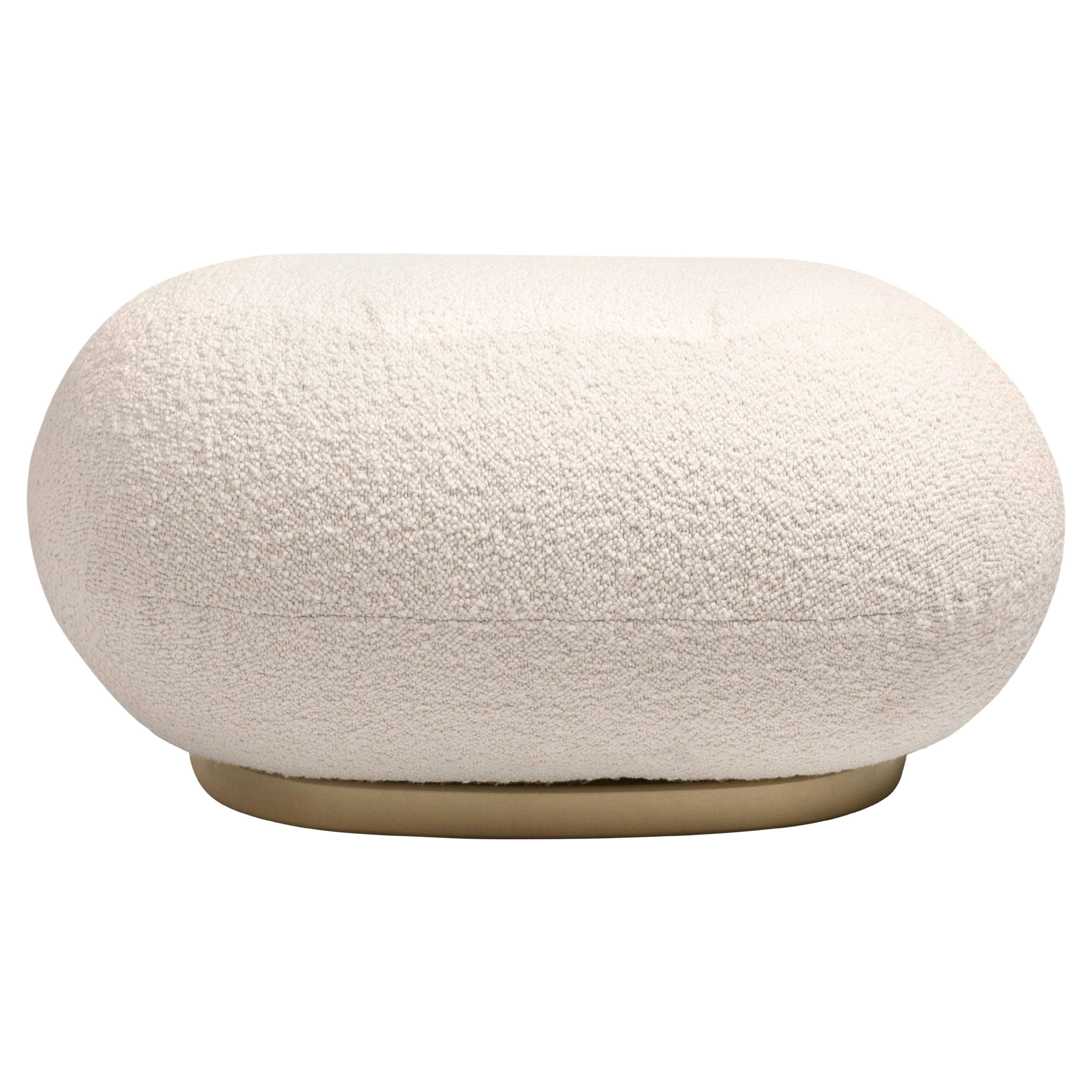 Pierre Paulin 'Pacha' Upholstered Ottoman with Black Base for Gubi For Sale 3