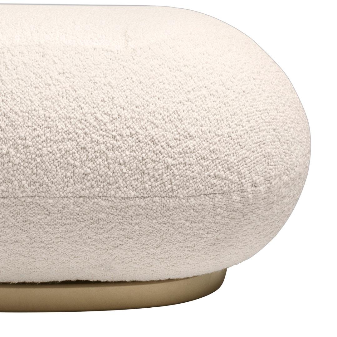 Pierre Paulin 'Pacha' Upholstered Ottoman with Black Base for Gubi For Sale 4