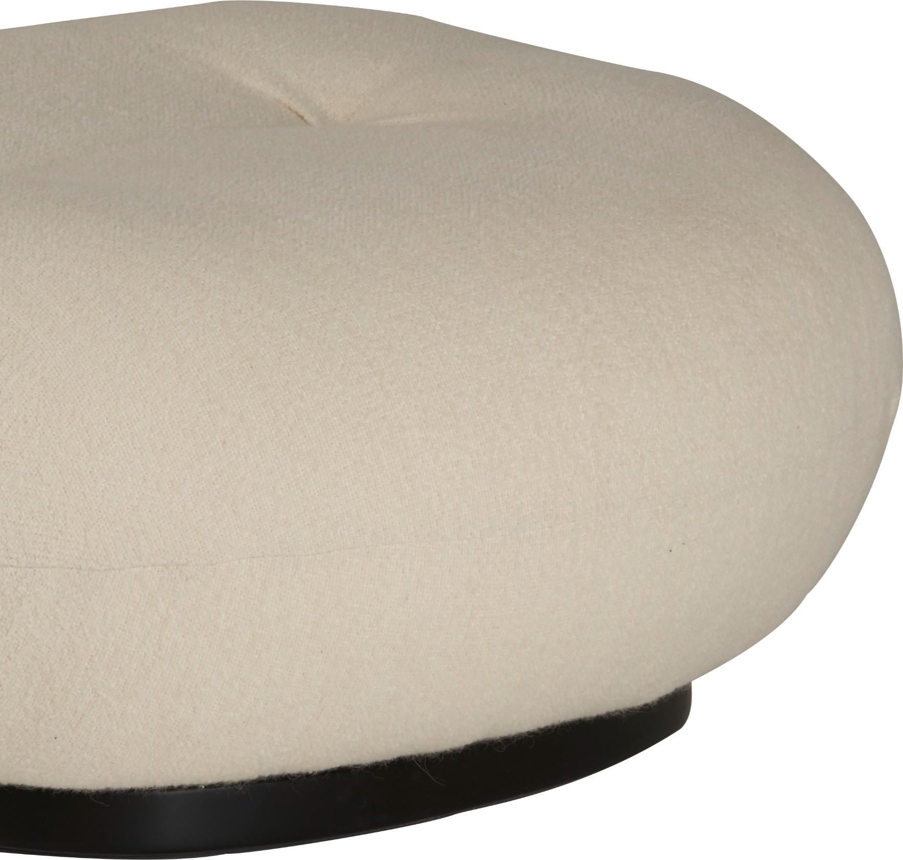Lacquered Pierre Paulin 'Pacha' Upholstered Ottoman with Black Base for Gubi For Sale