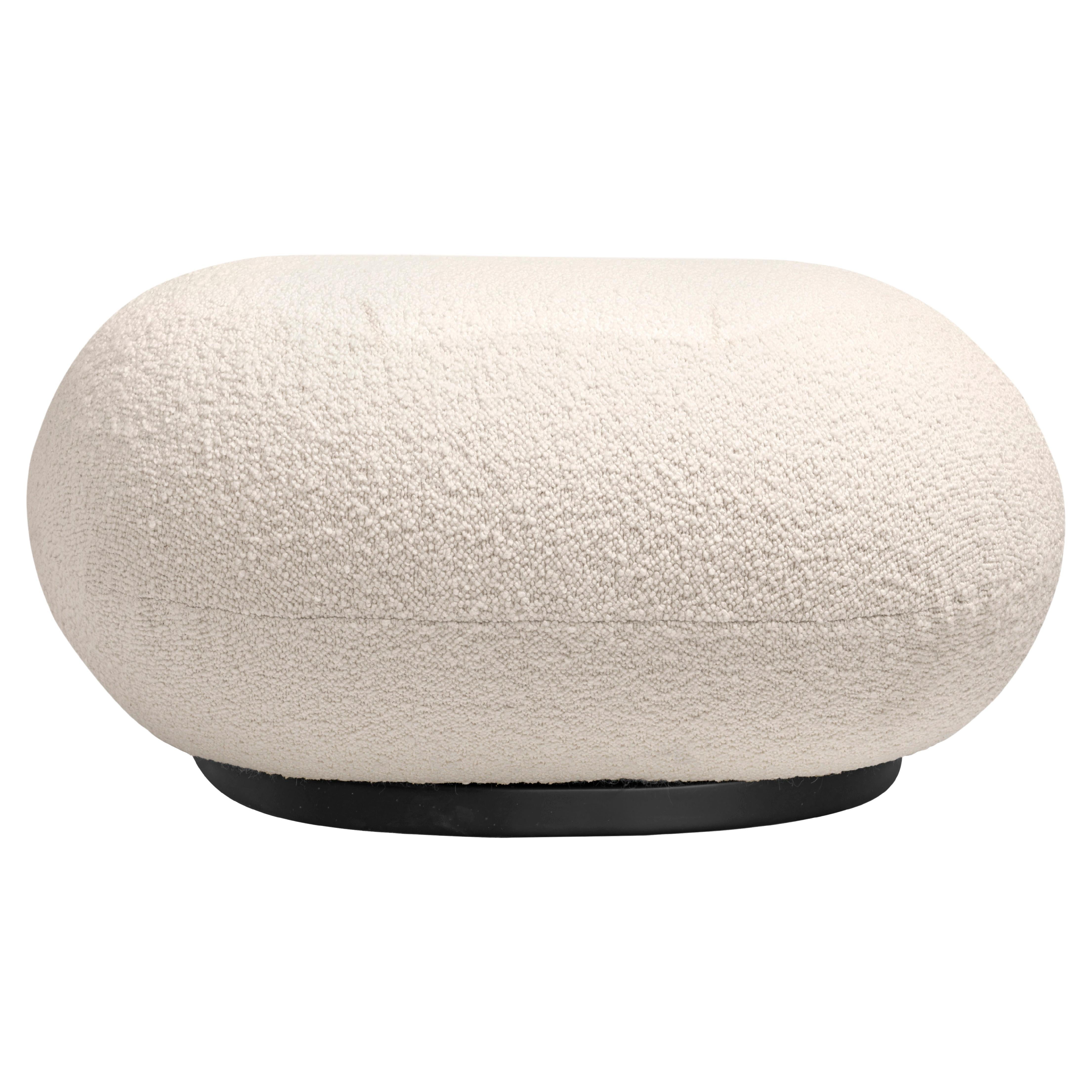 Pierre Paulin 'Pacha' Upholstered Ottoman with Black Base for Gubi For Sale