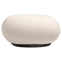 Pierre Paulin 'Pacha' Upholstered Ottoman with Black Base for Gubi