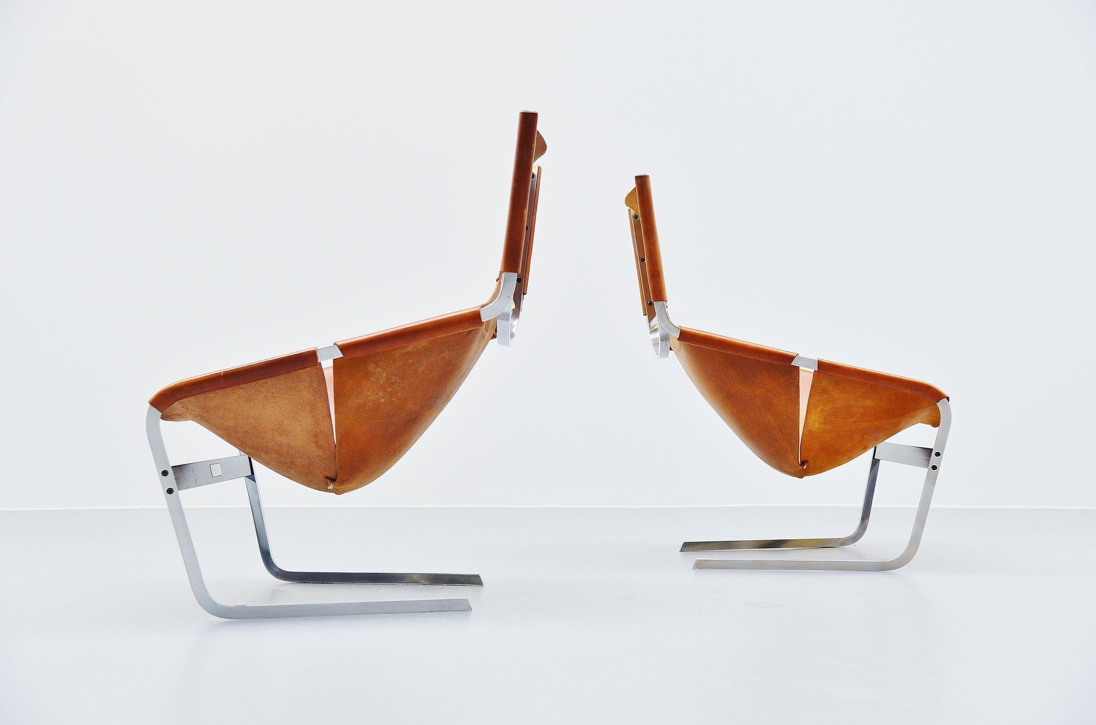 Mid-20th Century Pierre Paulin Pair of F444 Lounge Chairs Artifort, 1963