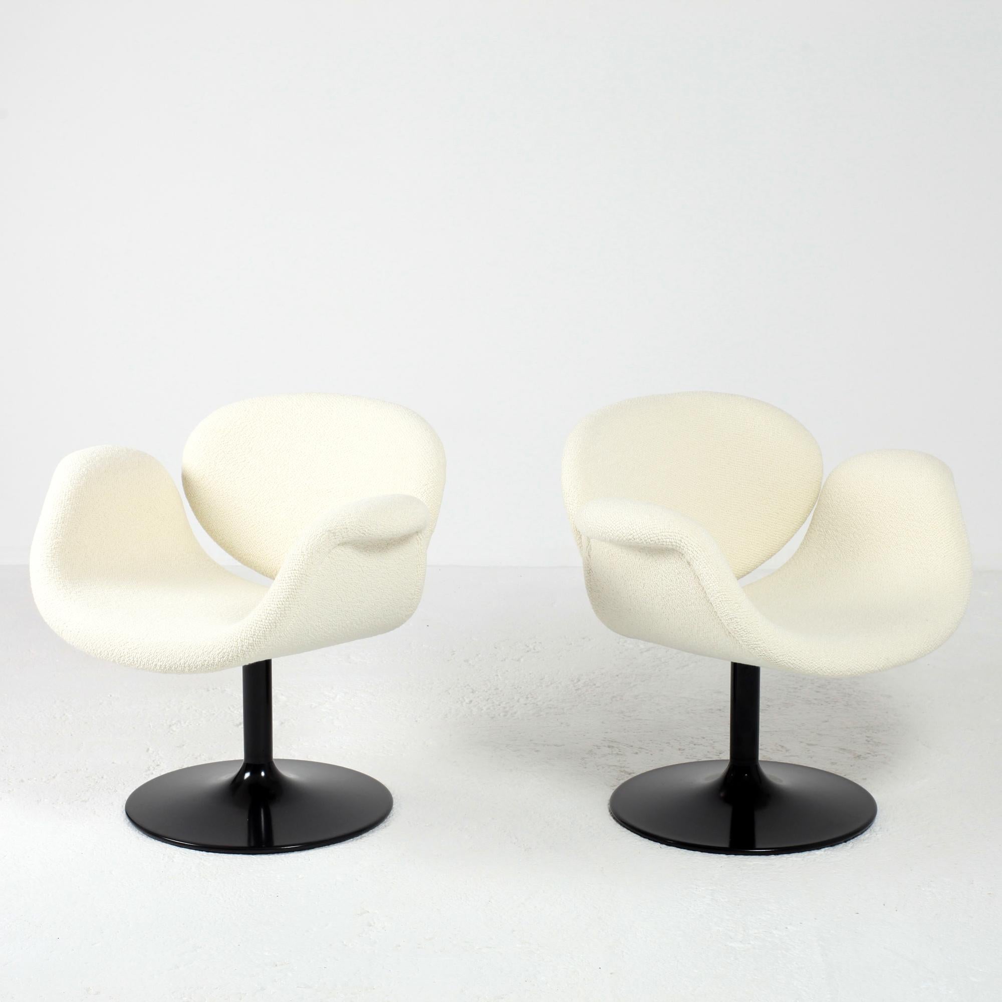 Dutch Pierre Paulin Pair of Little Tulip Swivel Chairs First Edition, 1960s