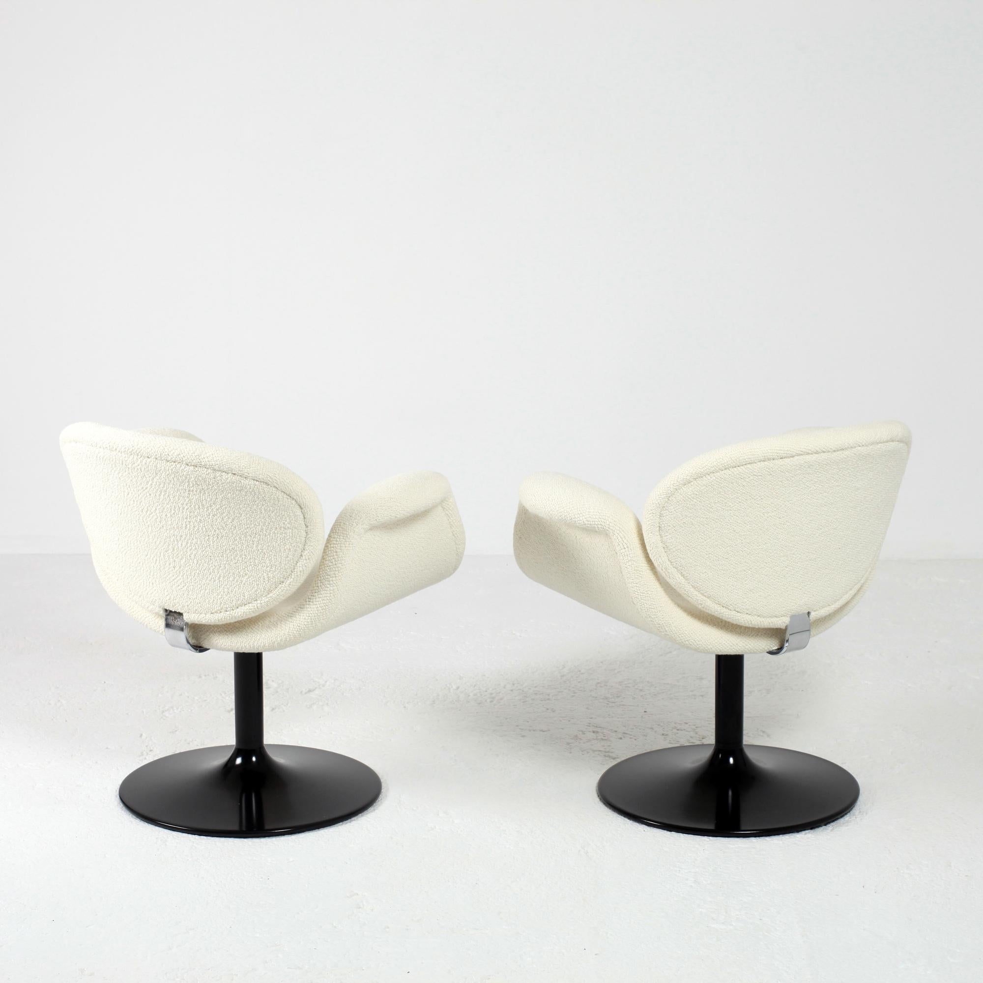 Mid-20th Century Pierre Paulin Pair of Little Tulip Swivel Chairs First Edition, 1960s