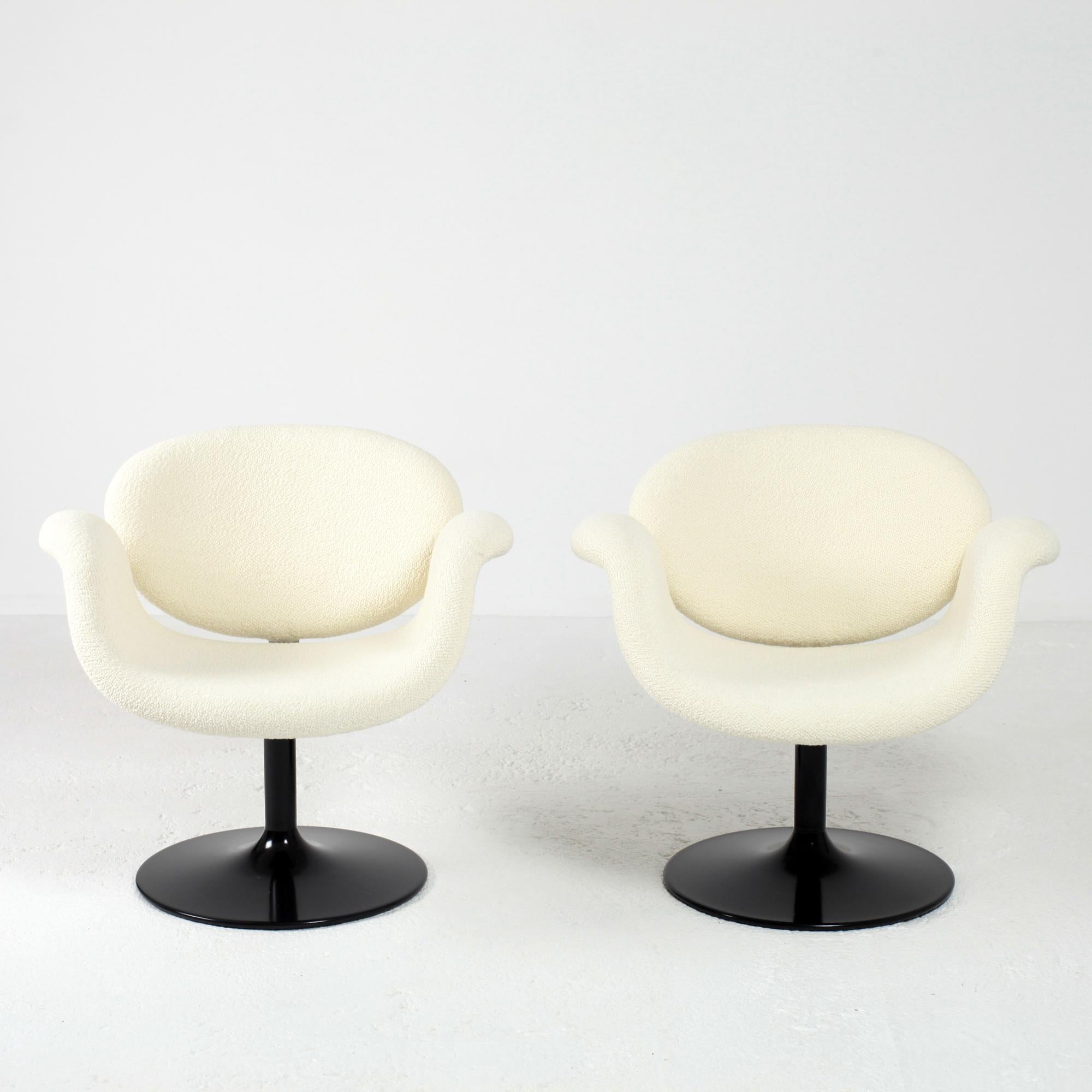 Metal Pierre Paulin Pair of Little Tulip Swivel Chairs First Edition, 1960s