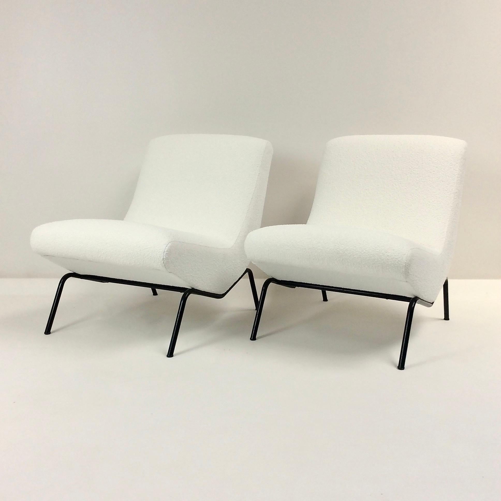 Pierre Paulin Pair of Lounge Chairs, CM194 Model for Thonet, circa 1957, France 5