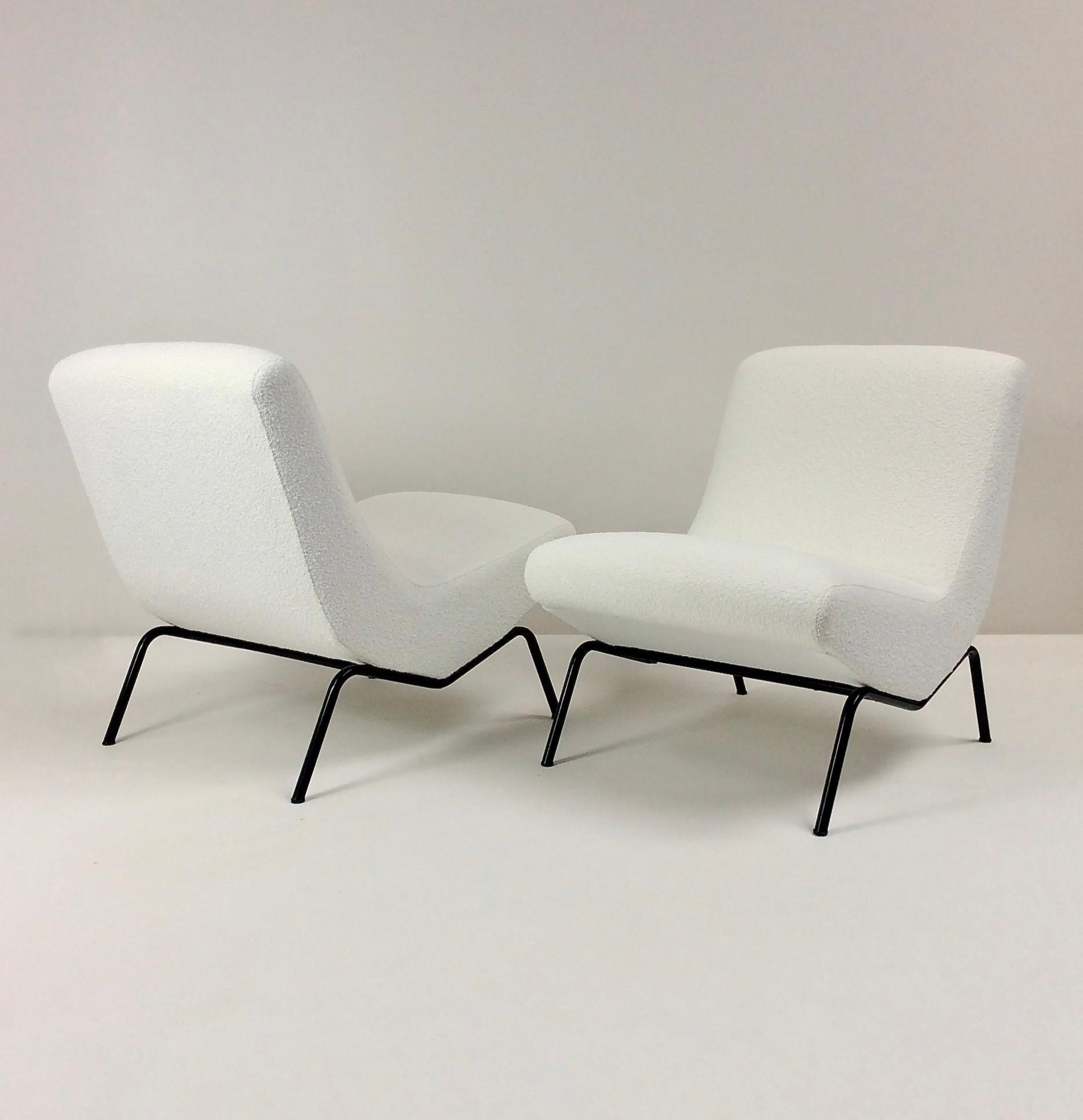 Pierre Paulin Pair of Lounge Chairs, CM194 Model for Thonet, circa 1957, France 7