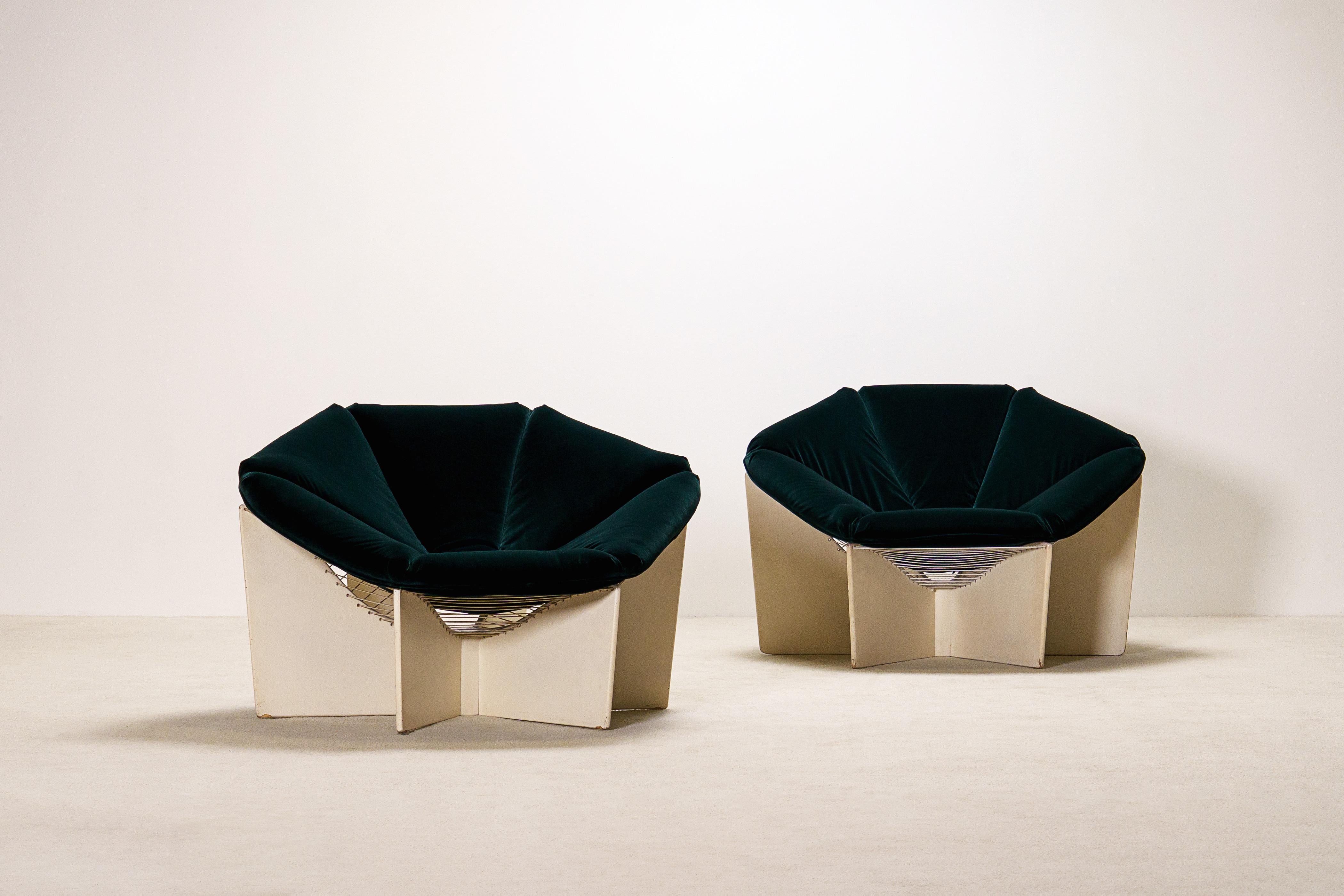 Pierre Paulin, Paar Spinnen-Loungesessel „Modell F678“ für Artifort. 1966 (Moderne der Mitte des Jahrhunderts) im Angebot