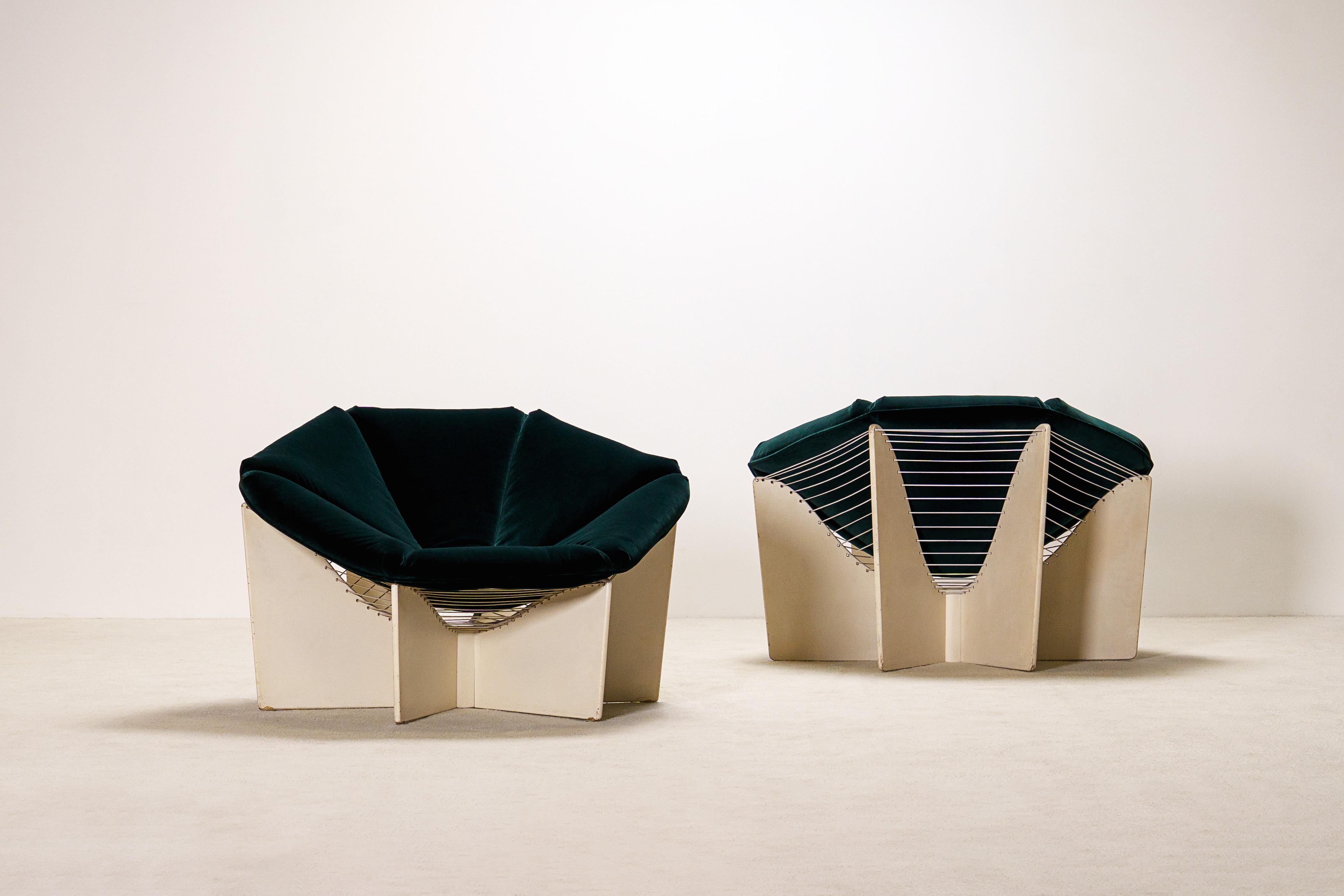 Pierre Paulin, Paar Spinnen-Loungesessel „Modell F678“ für Artifort. 1966 (Französisch) im Angebot