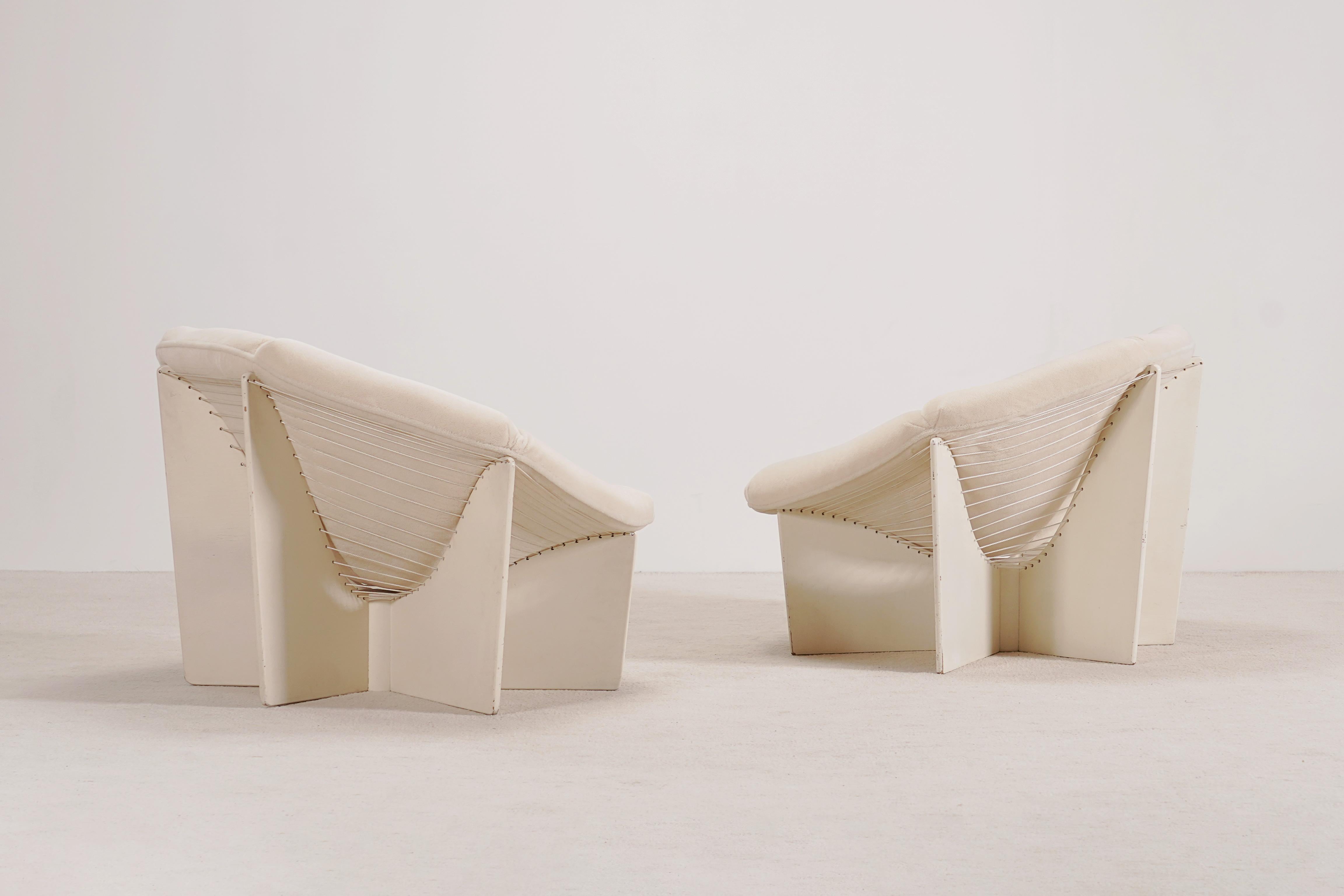 Laqué Pierre Paulin, paire de chaises longues araignées « Modèle F678 » pour Artifort, 1966 en vente