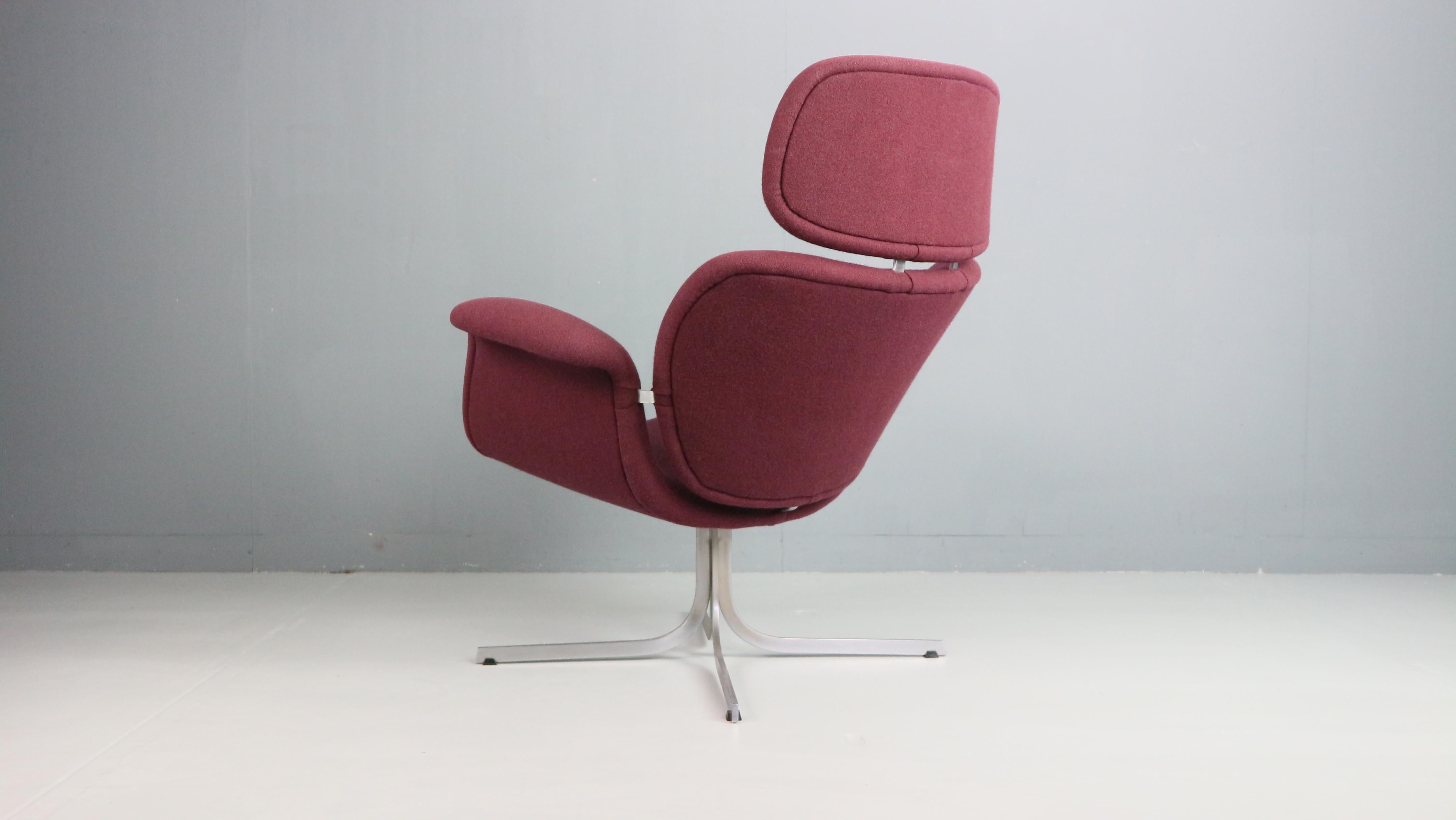 Pierre Paulin Purple Lounge Chair 