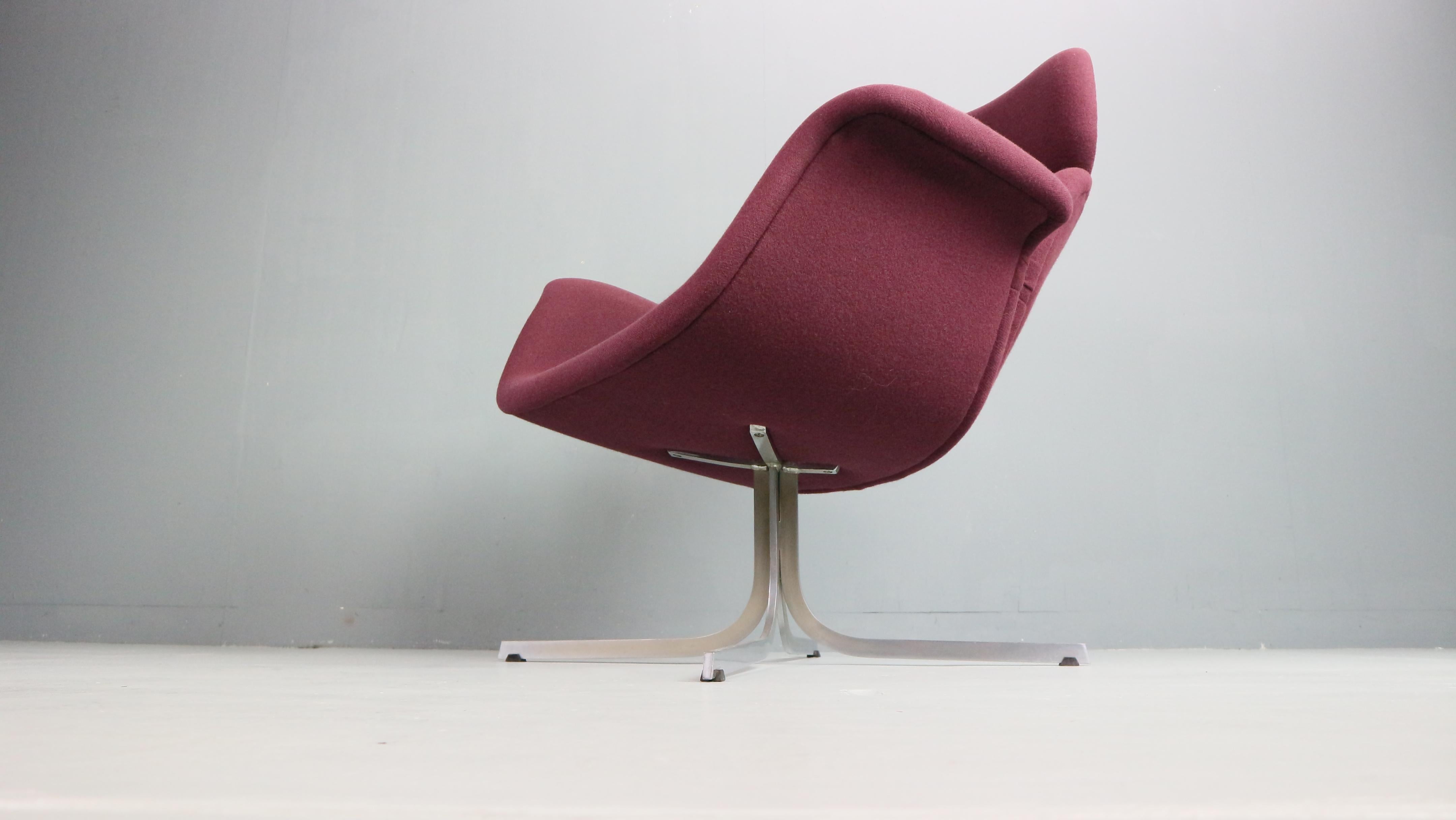 Pierre Paulin Purple Lounge Chair 