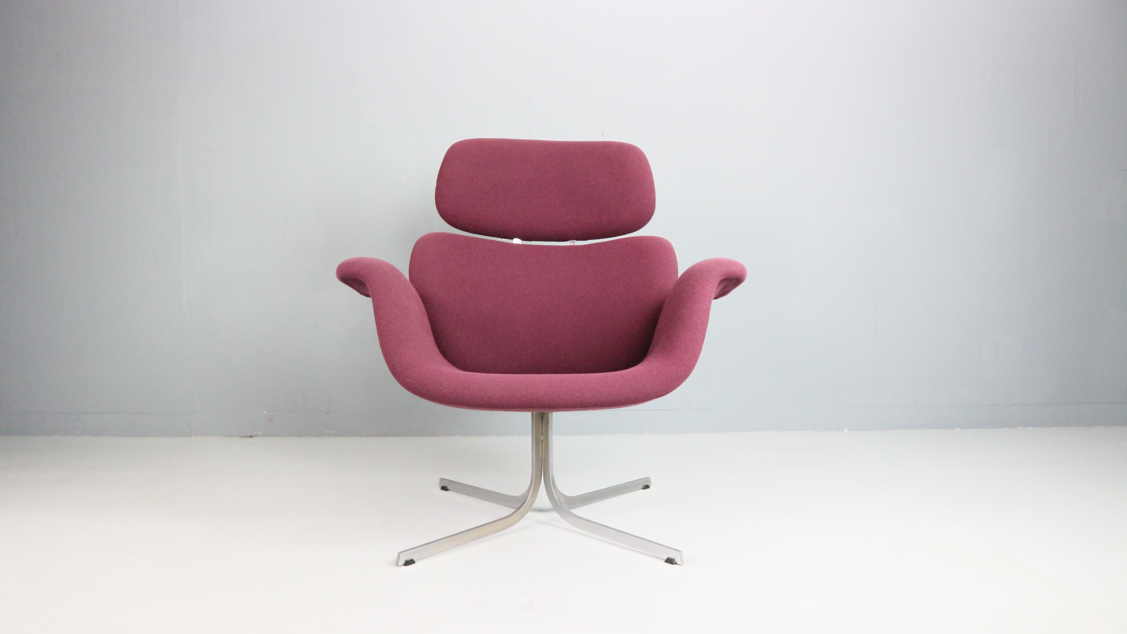 Pierre Paulin Purple Lounge Chair 