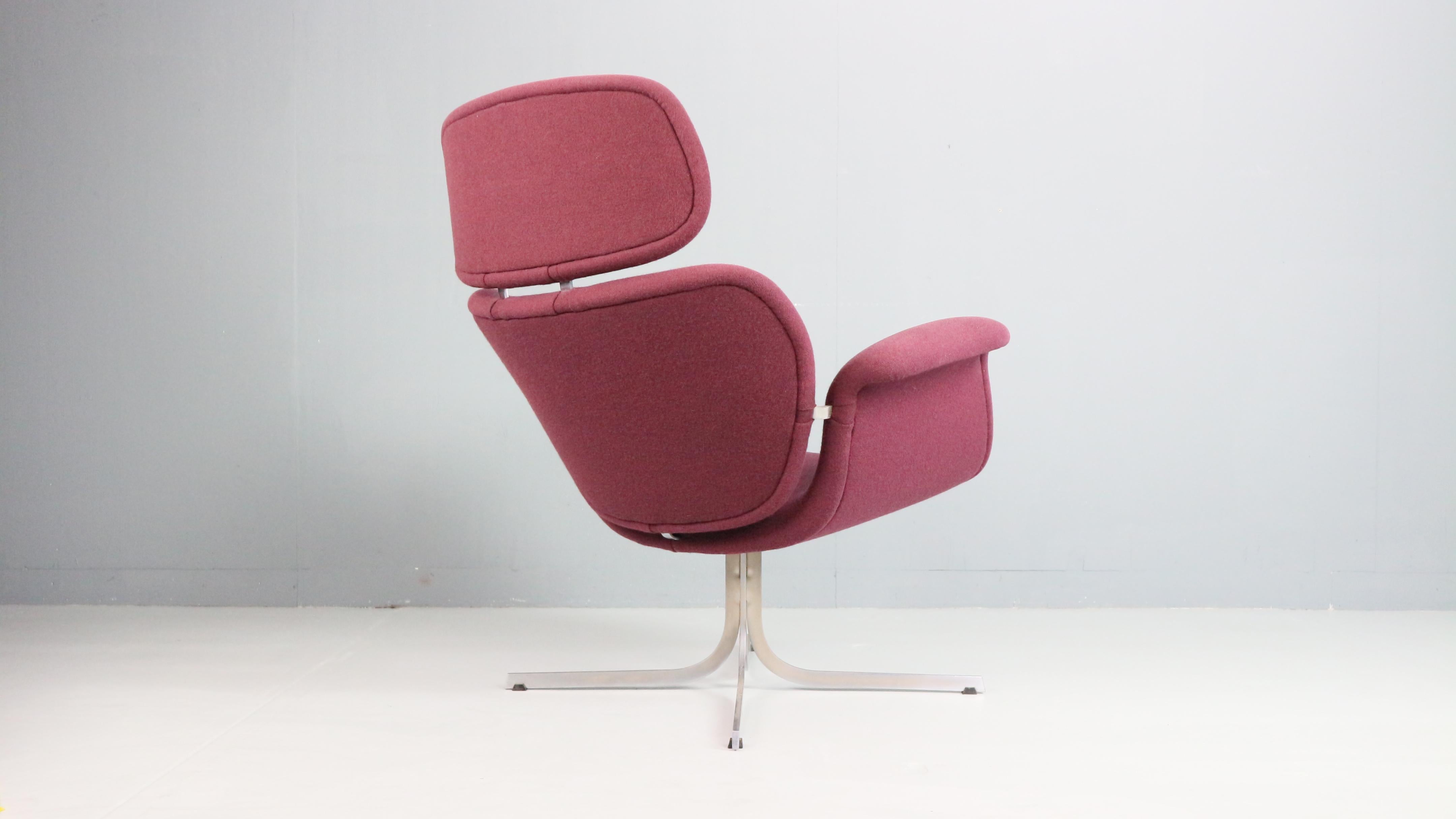 Pierre Paulin Purple Lounge Chair 
