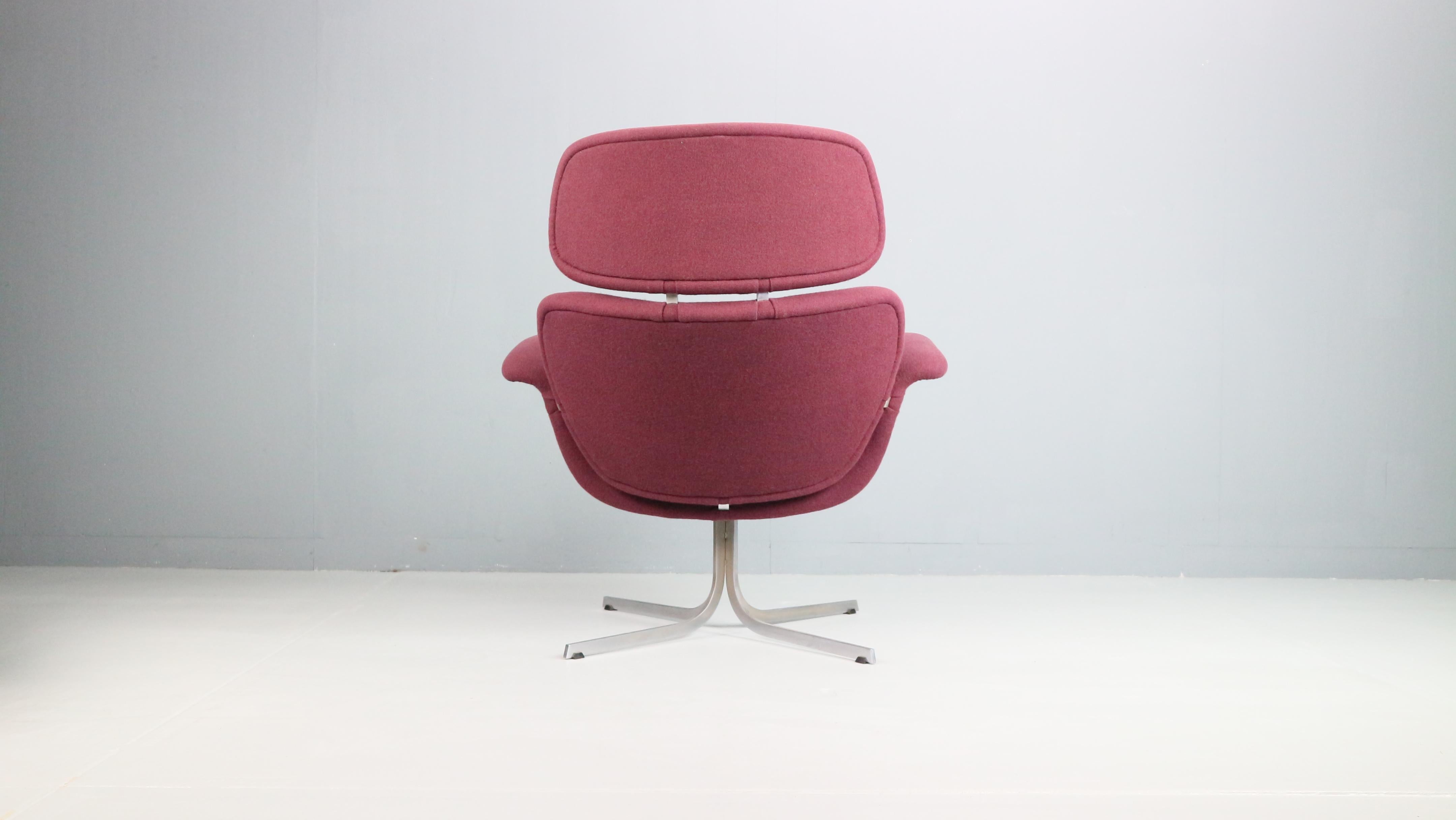 Pierre Paulin Purple Lounge Chair 