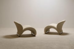 Pierre Paulin, Rare Pair of "Le Chat" Armchairs for Artifort. Newly Upholstered.