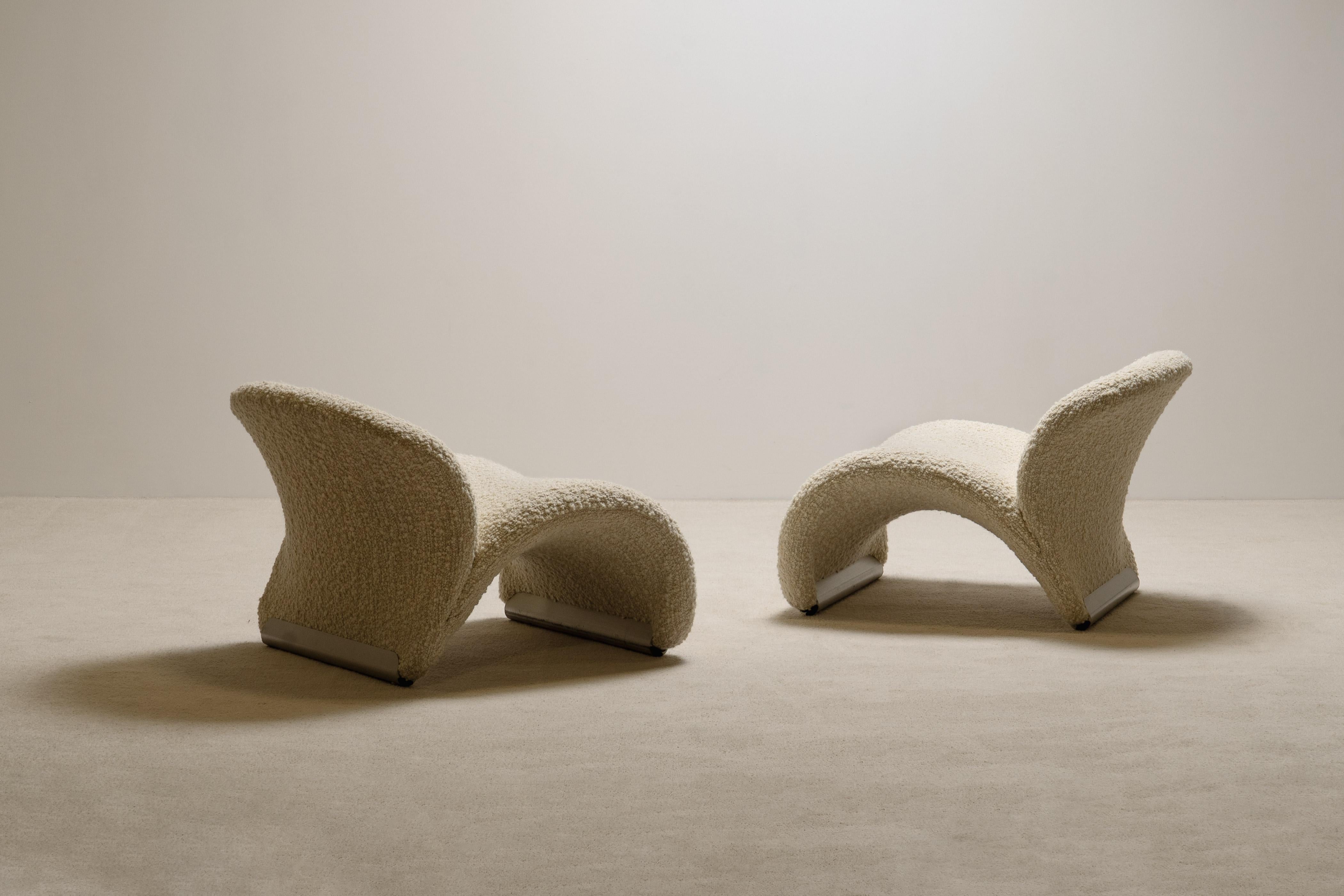 Fabric Pierre Paulin, Rare Pair of 