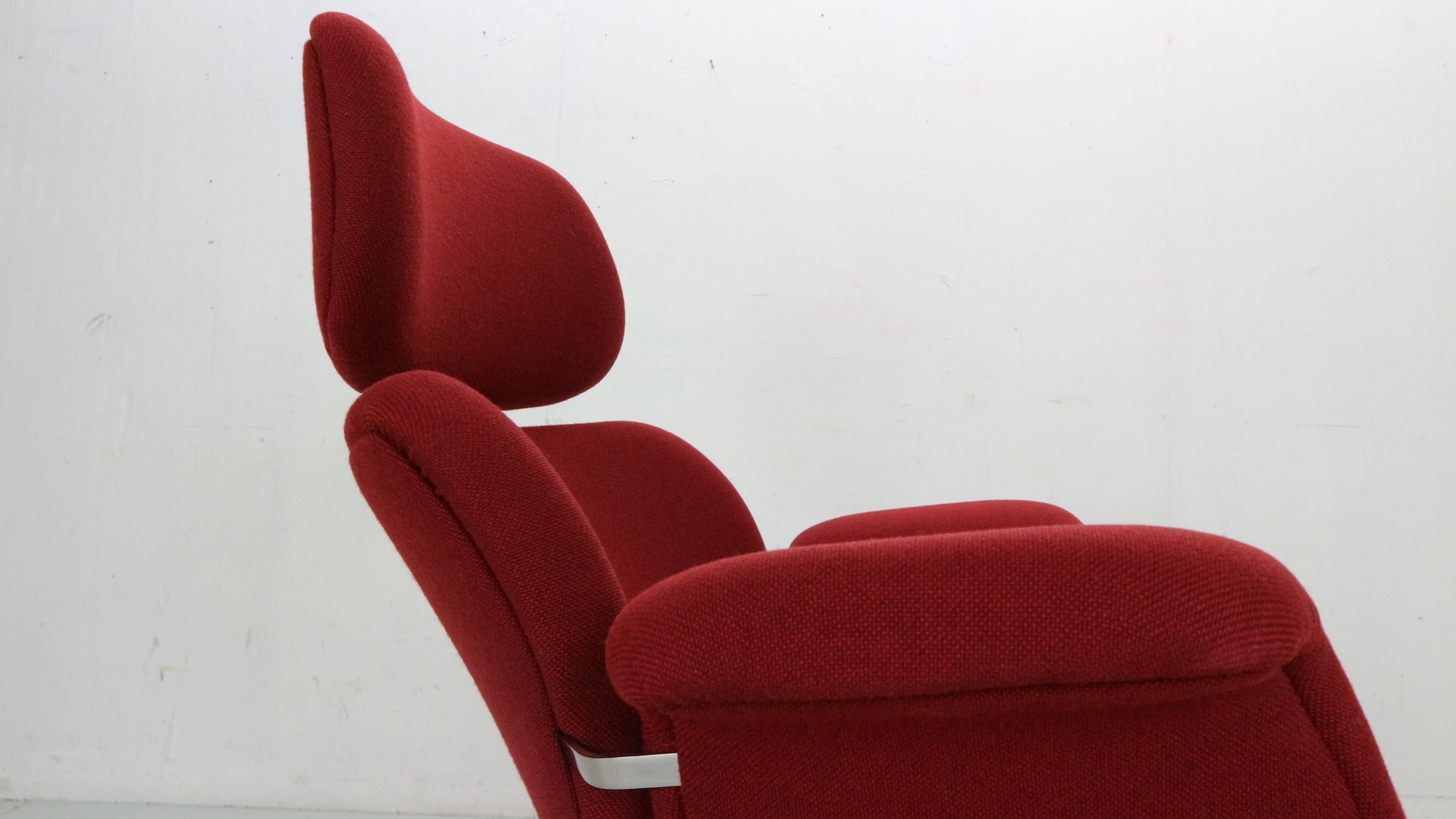 Pierre Paulin Red Lounge Chair 