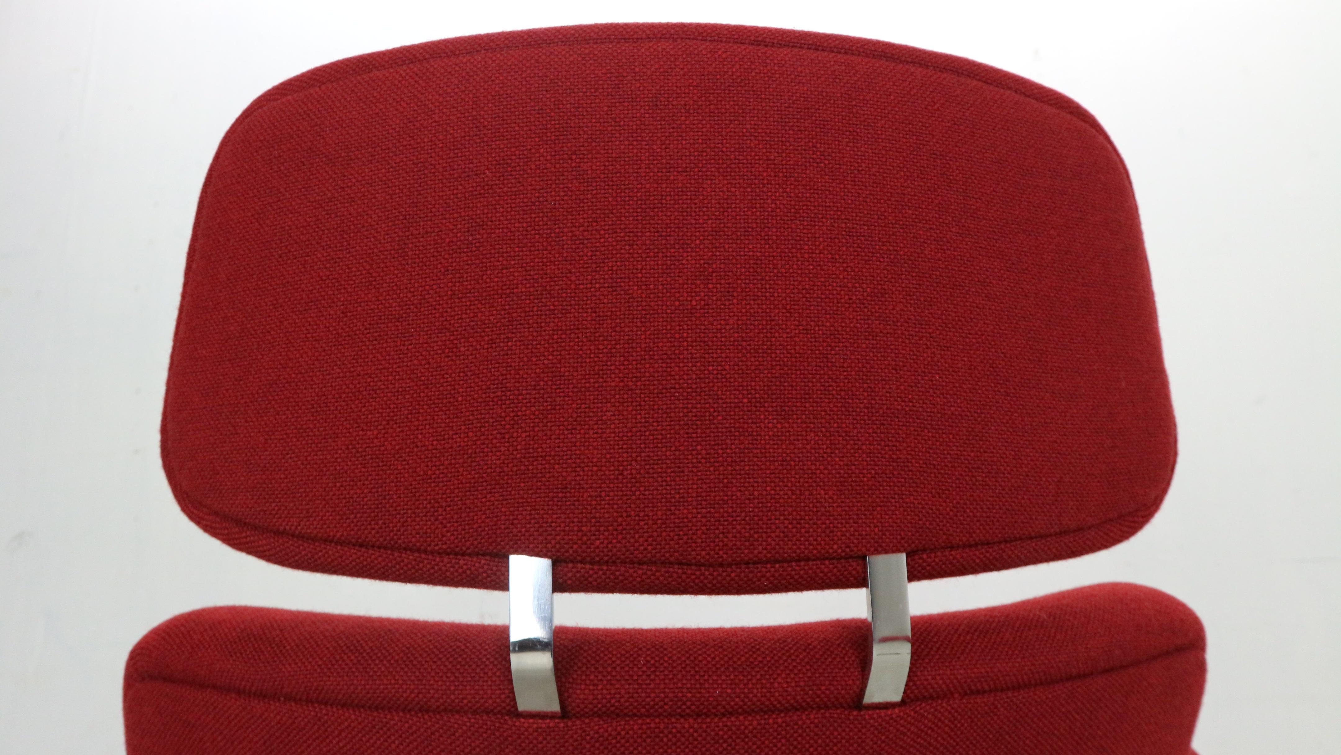 Pierre Paulin Red Lounge Chair 