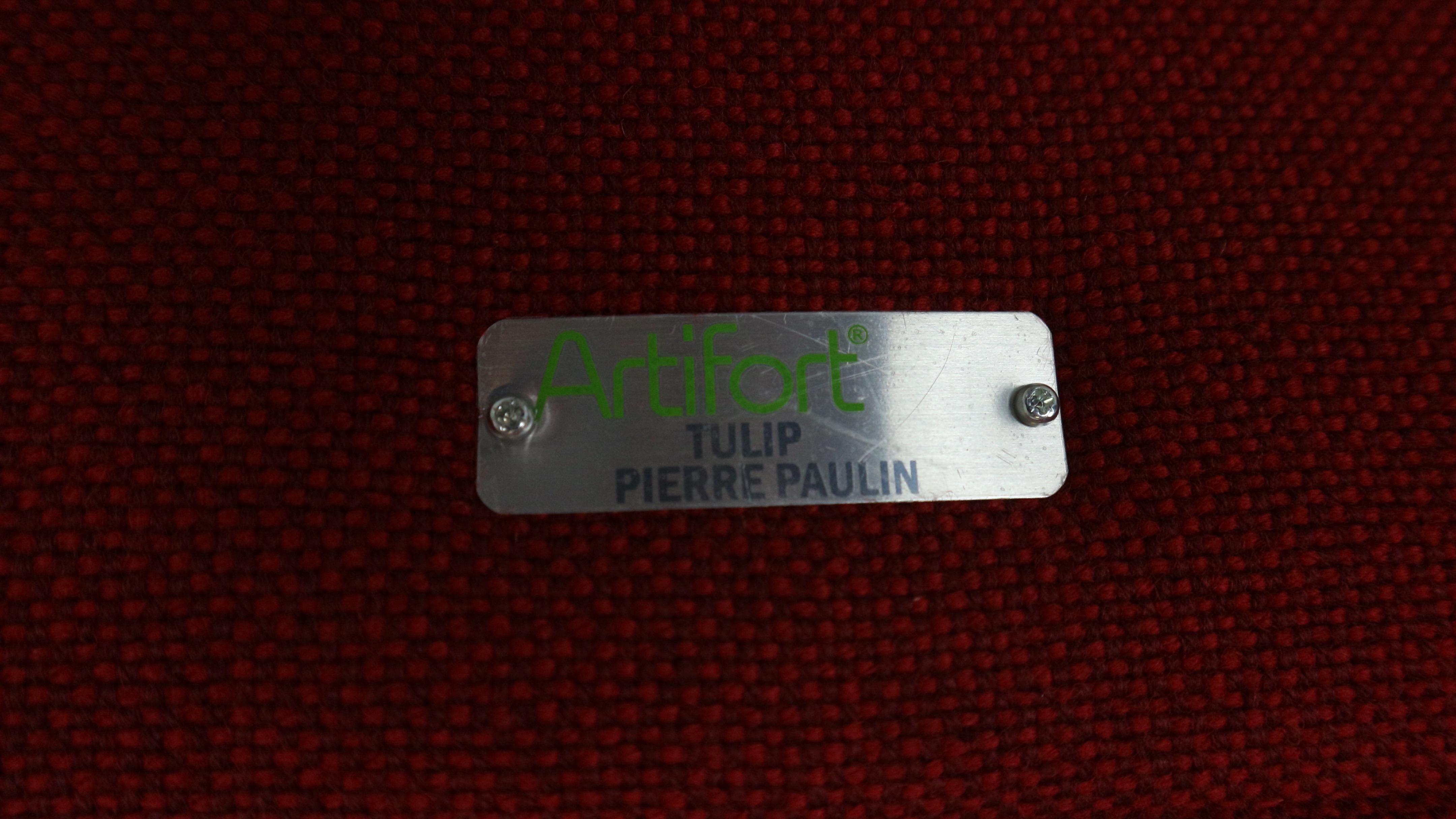 Pierre Paulin Red Lounge Chair 