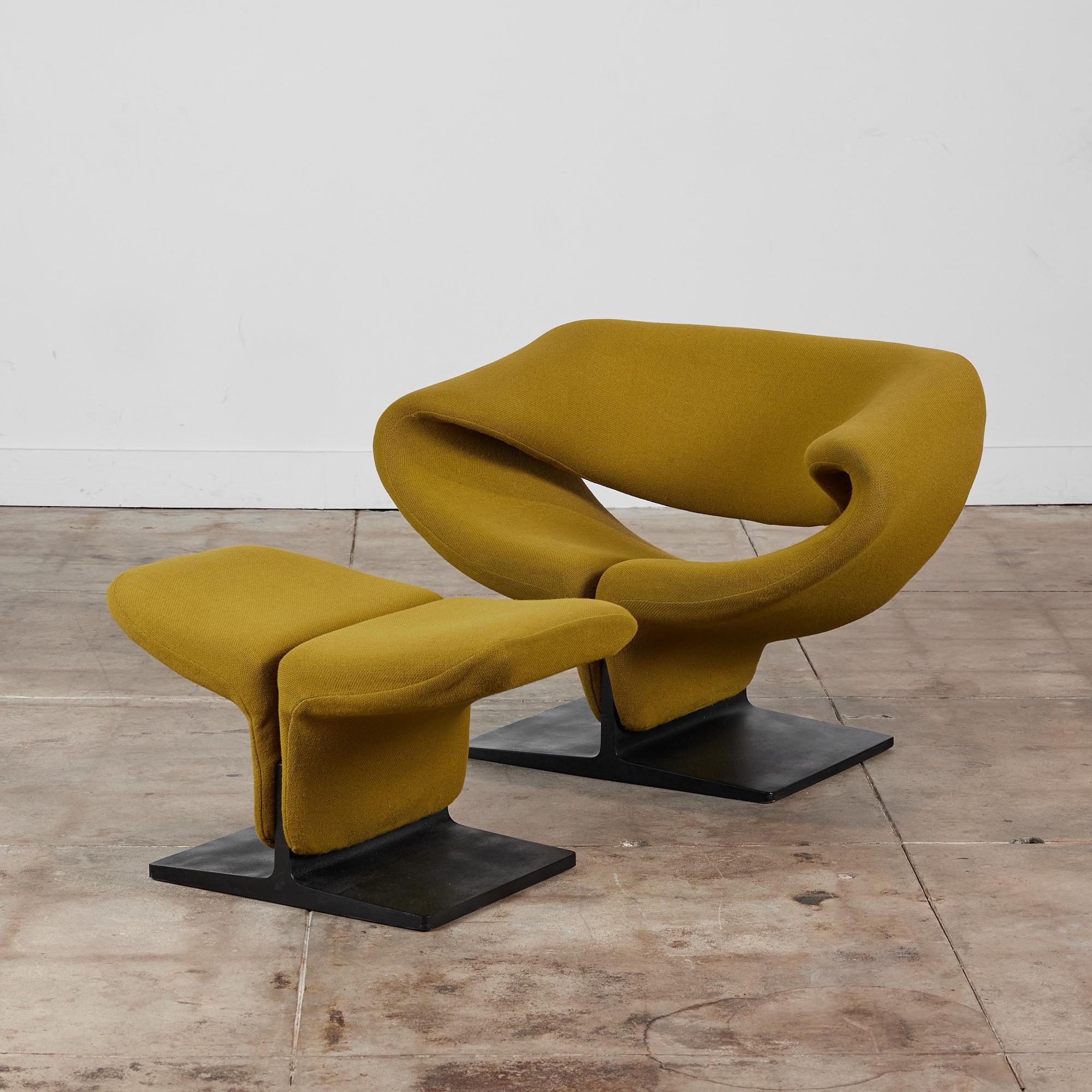 Pierre Paulin designed sculptural lounge chair and ottoman for Artifort, c.1960s, France. The 