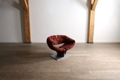 Pierre Paulin Ribbon Chair In Jack Lenor Larsen Momentum Fabric For Artifort