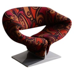 Pierre Paulin Ribbon Chair In Jack Lenor Larsen Momentum Fabric For Artifort