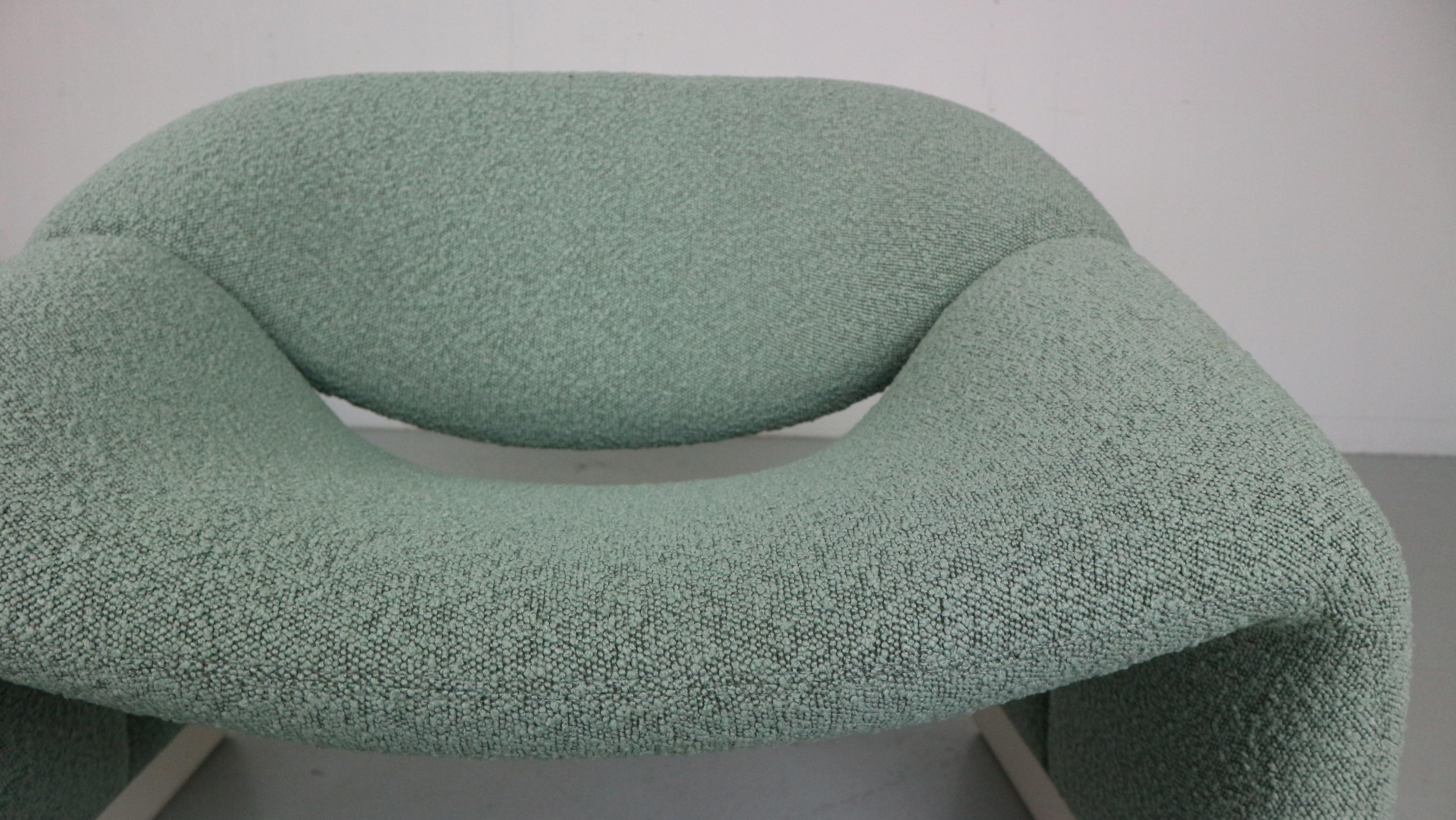 Pierre Paulin Set of 2 F598 Groovy Armchairs for Artifort New Upholstery, 1972 4
