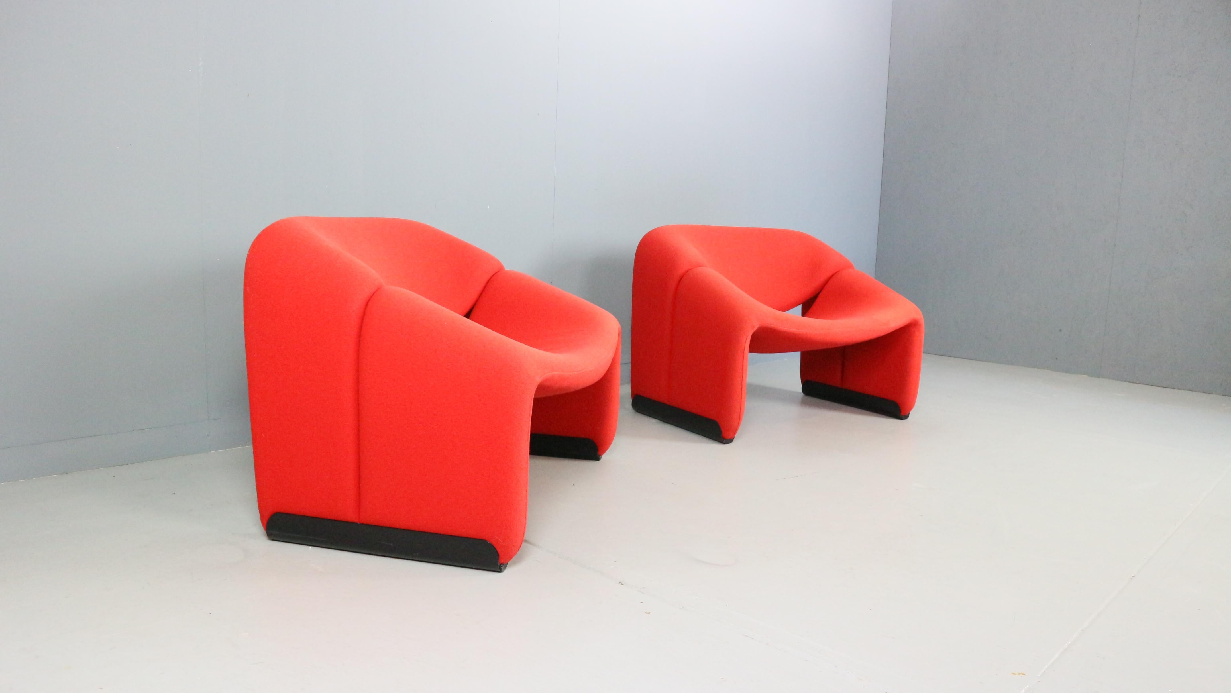 Pierre Paulin Set di 2 poltrone F598 Groovy per Artifort, 1972 In condizioni buone in vendita a The Hague, NL