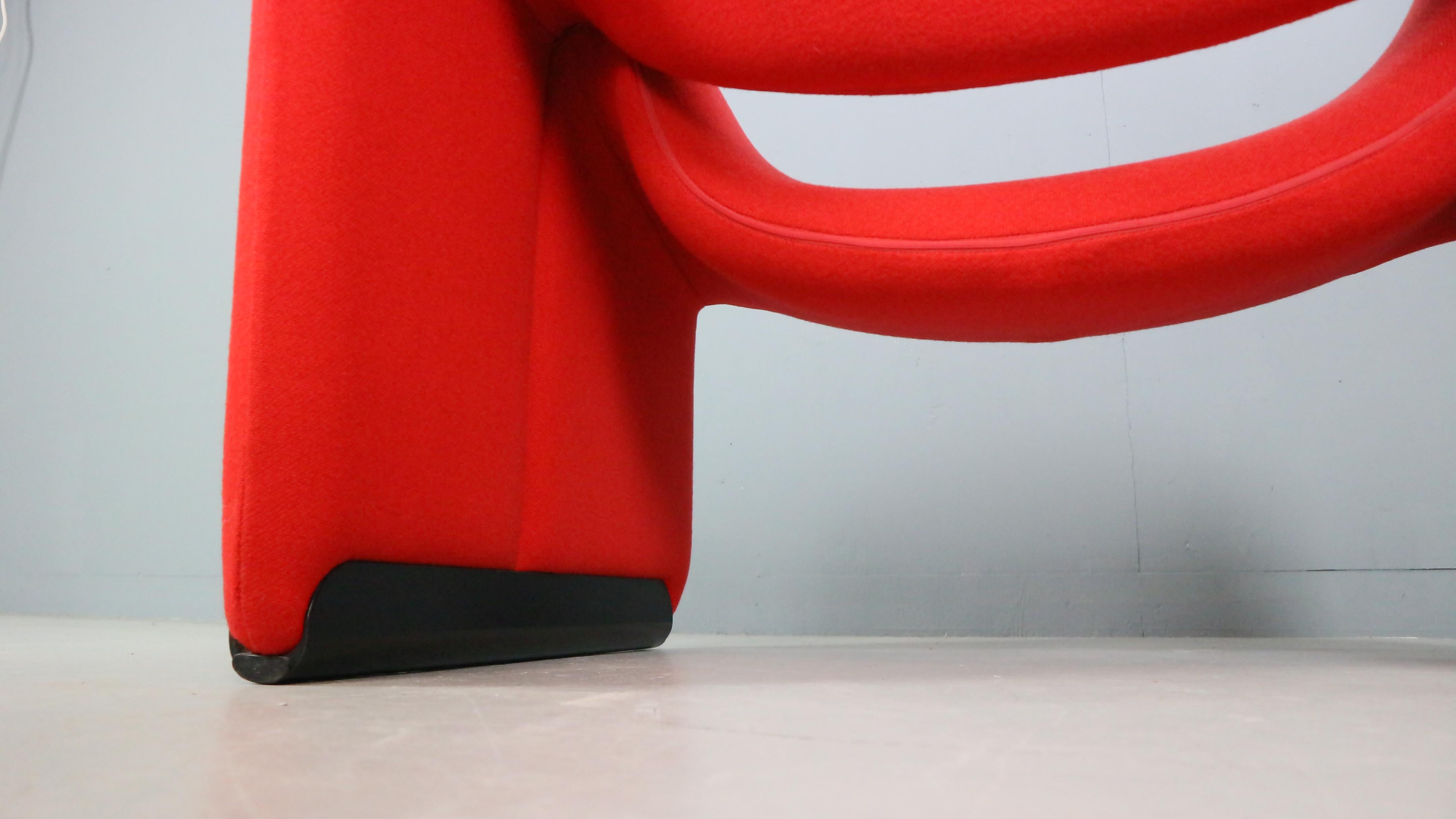 Pierre Paulin F598 Sillón Groovy para Artifort, 1972 Metal en venta