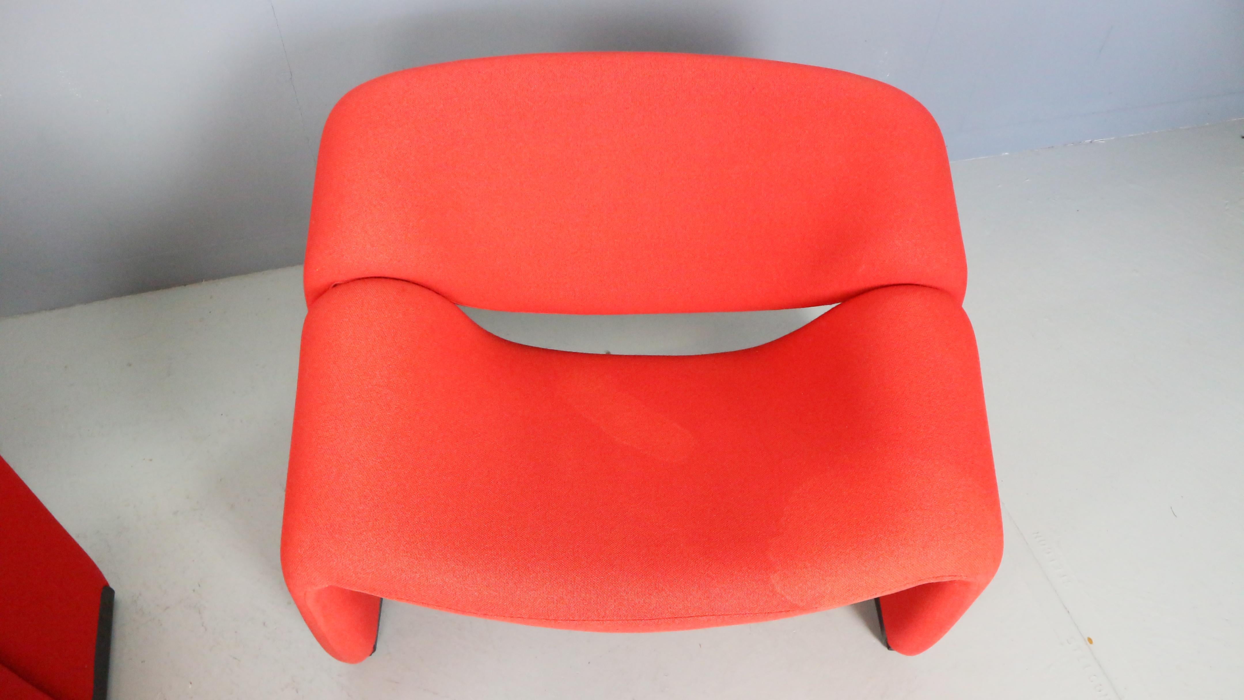 Pierre Paulin Set di 2 poltrone F598 Groovy per Artifort, 1972 in vendita 1
