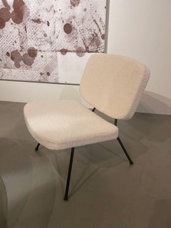 Pierre Paulin Set of Moulin Lounge Chairs, White Boucle