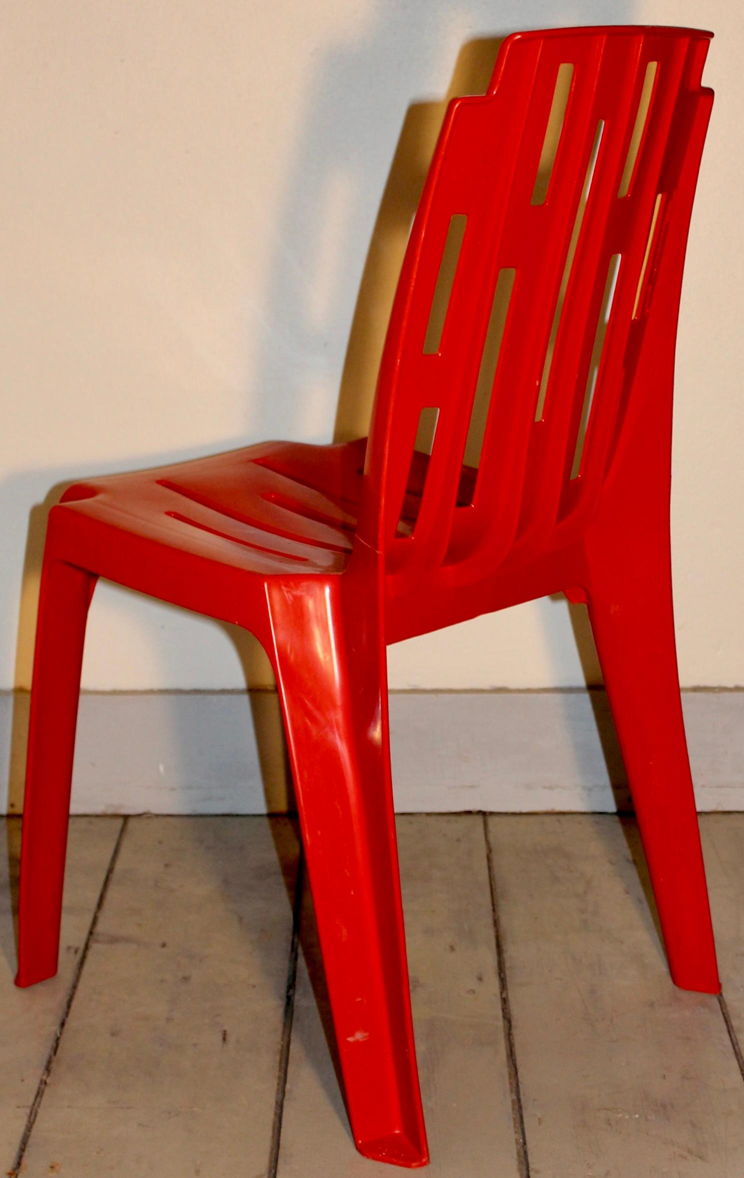 Sechs Stapelbare „Samba“-Stühle von Pierre Paulin für Henry Massonnet im Zustand „Gut“ im Angebot in Sharon, CT
