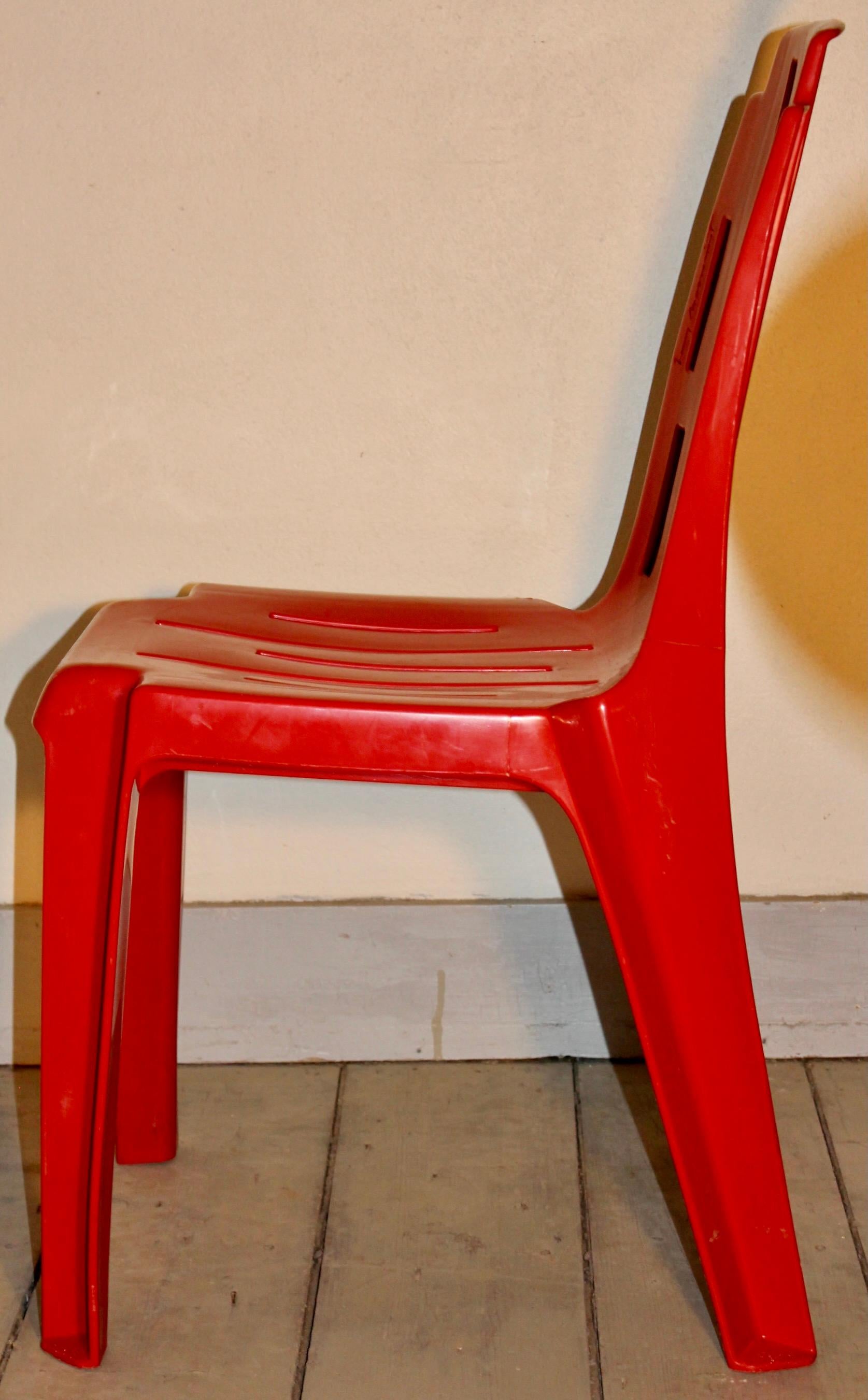 Six chaises empilablesamba de Pierre Paulin pour Henry Massonnet Bon état - En vente à Sharon, CT