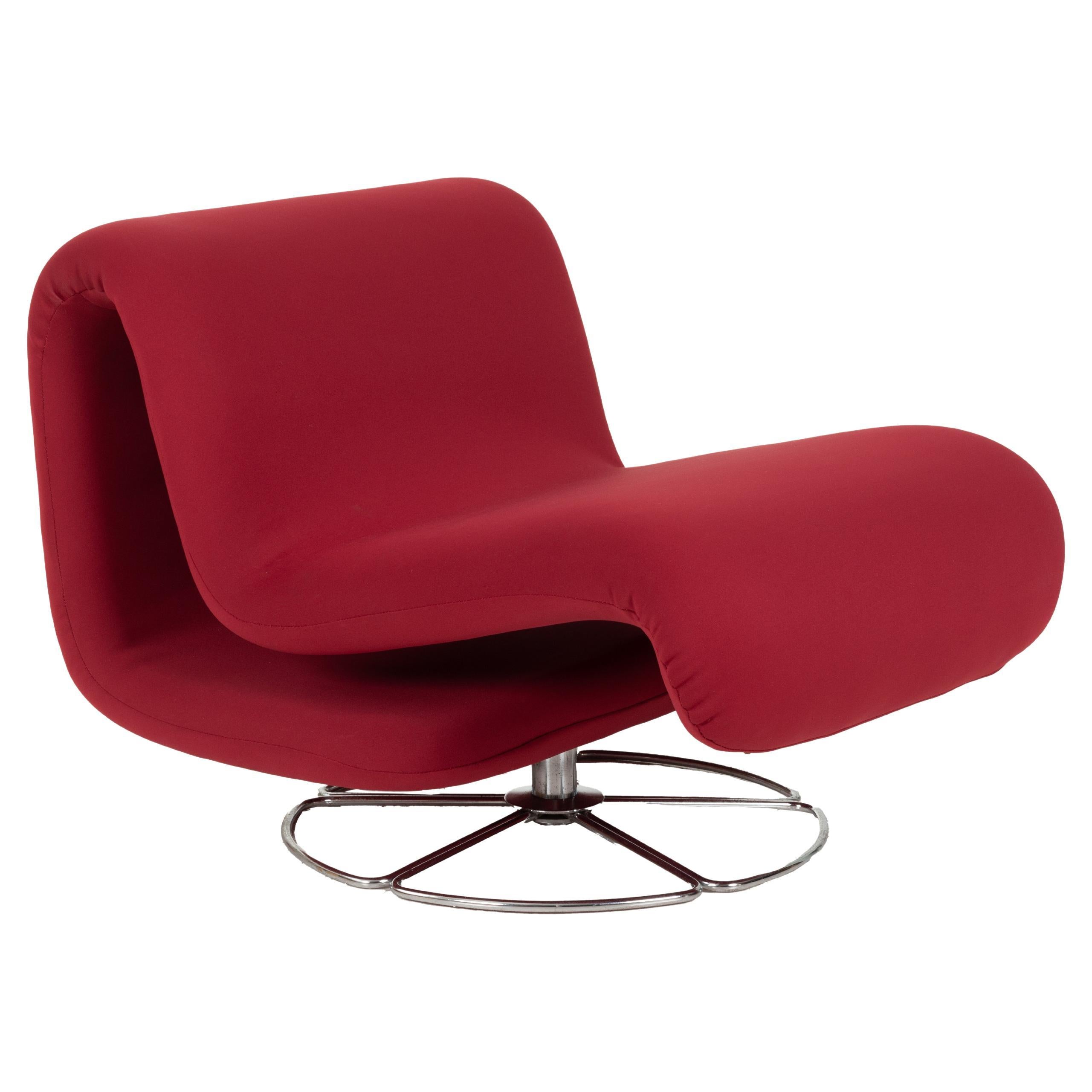 Pierre Paulin Style 1960's Swivel Lounge Chair For Sale