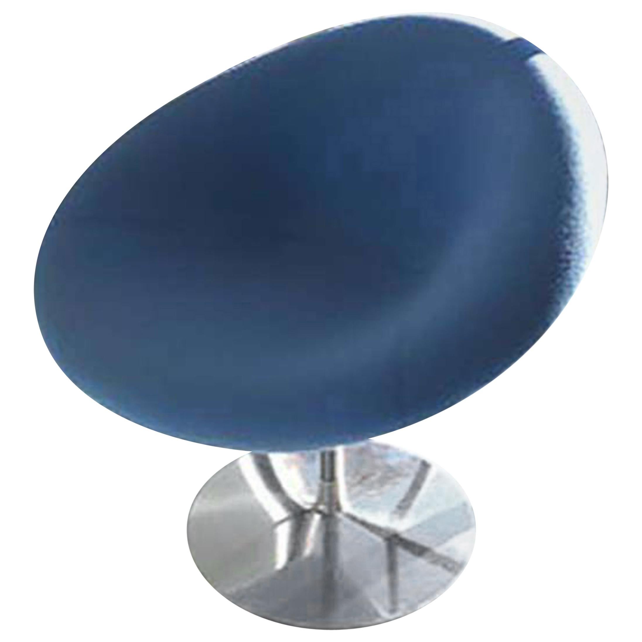 Pierre Paulin Swivel Blue Little Globe Stool