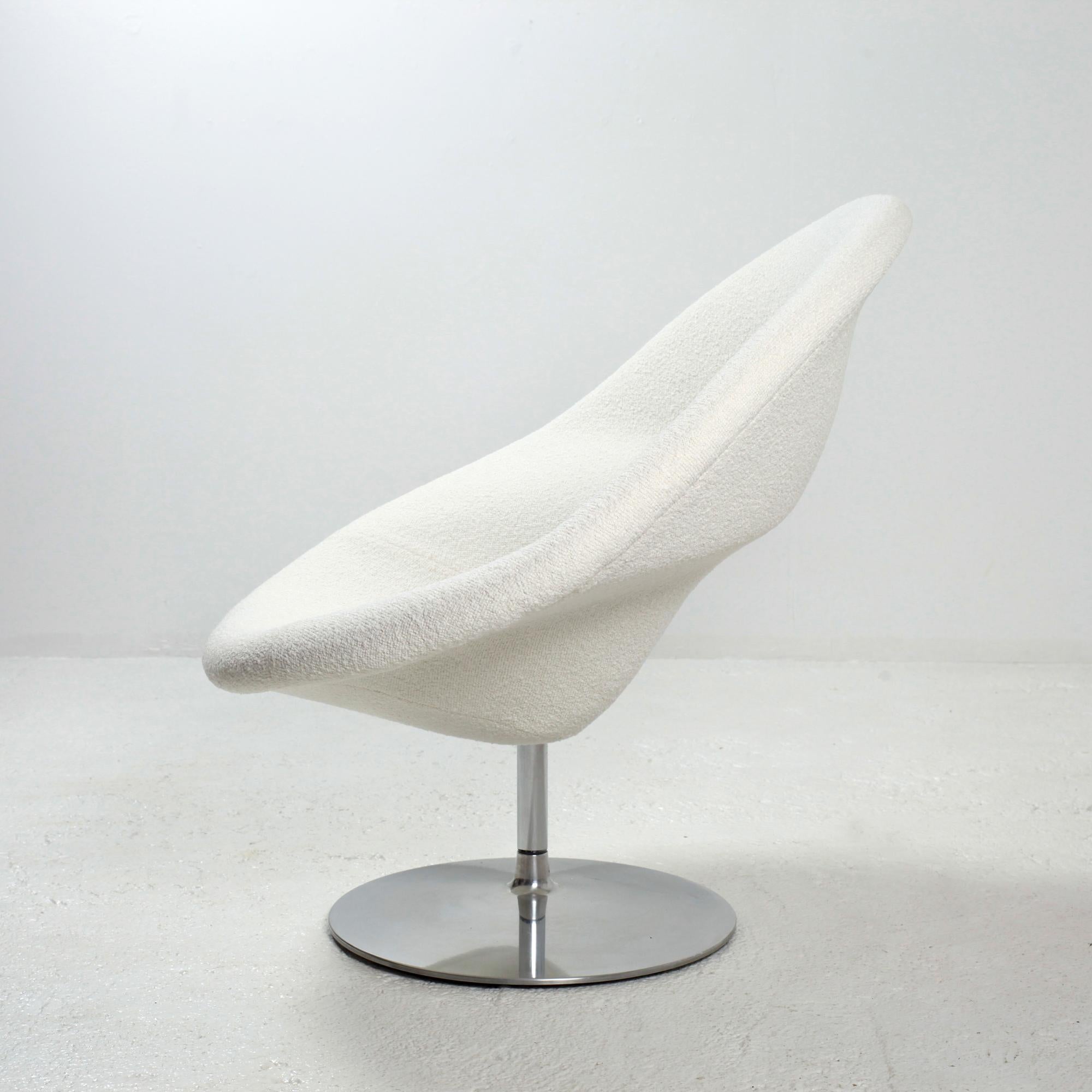 Aluminum Pierre Paulin Swivel Lounge Chair Model Globe 