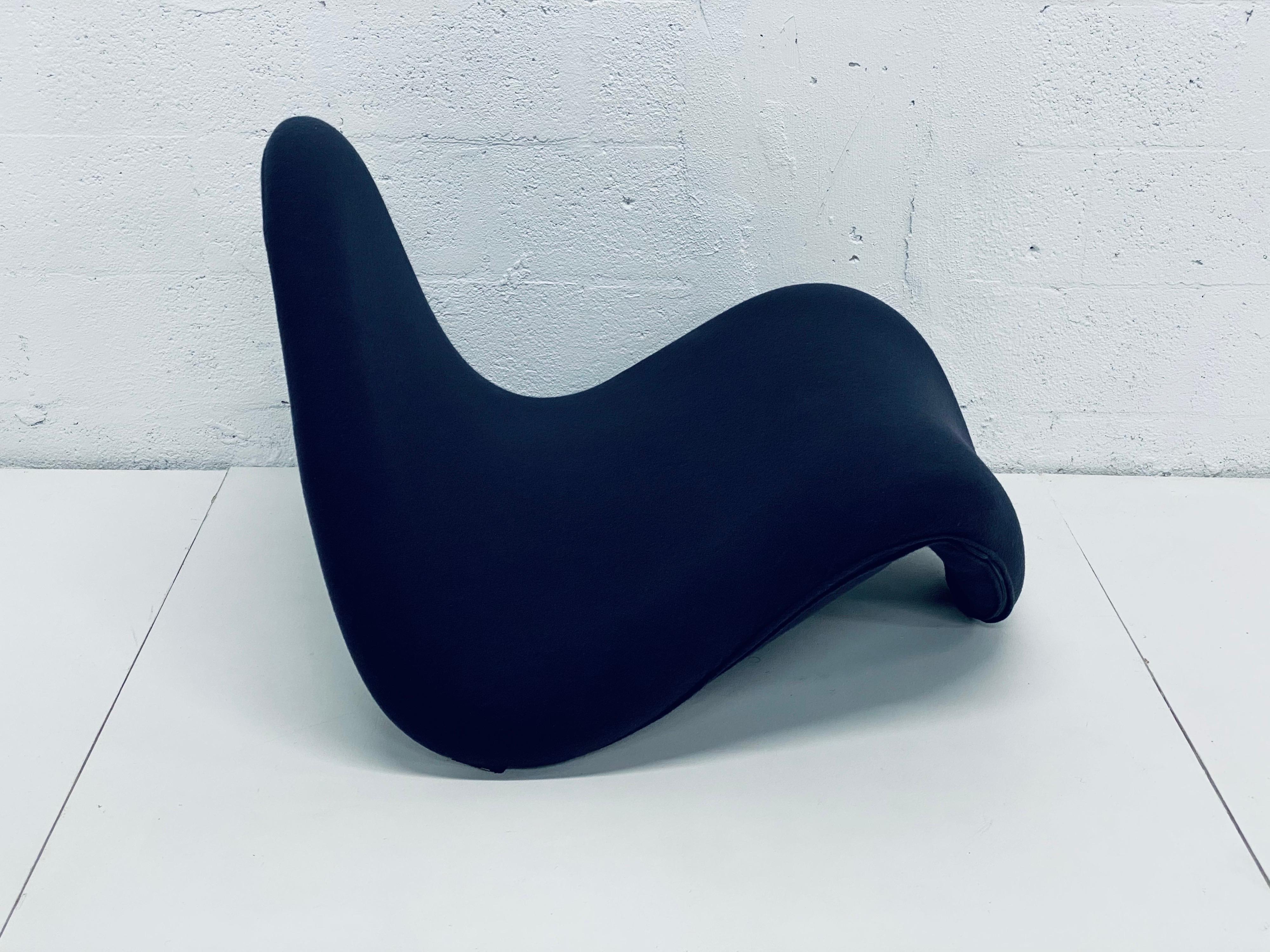 Mid-Century Modern Pierre Paulin Tongue Chair Model F577 in Black Tonus for Artifort
